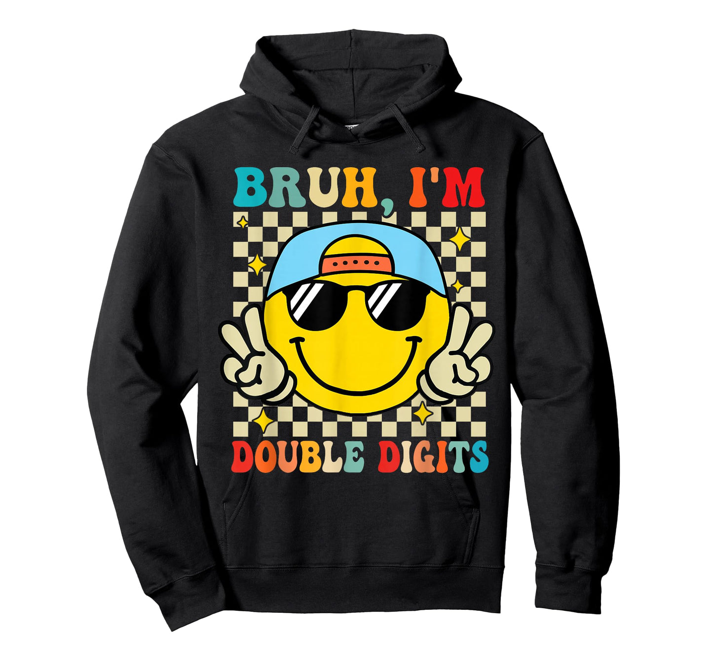 Bruh I'm Double Digits 10 Year Old boy Birthday 10 Birthday T-Shirt