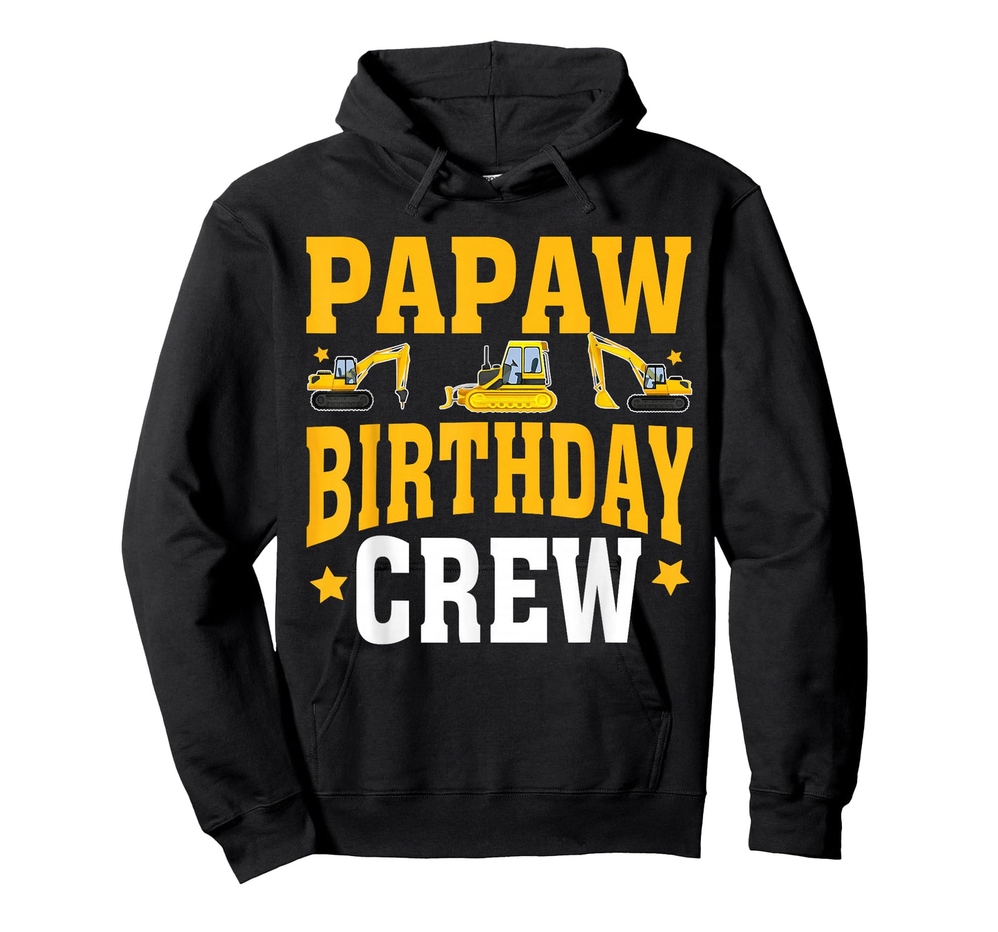 Papaw Birthday Crew Matching Construction Crew T-Shirt