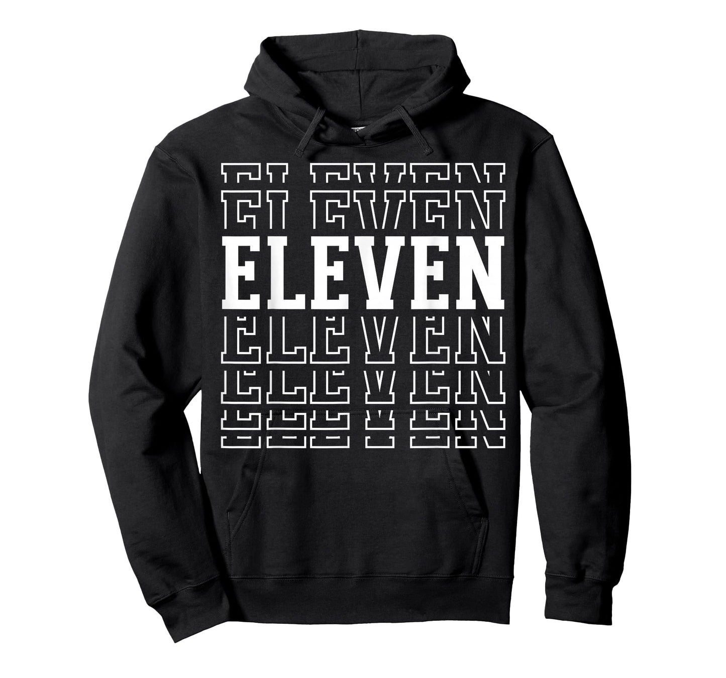 Eleven 11th Birthday Layered Text 11 Year Old T-Shirt