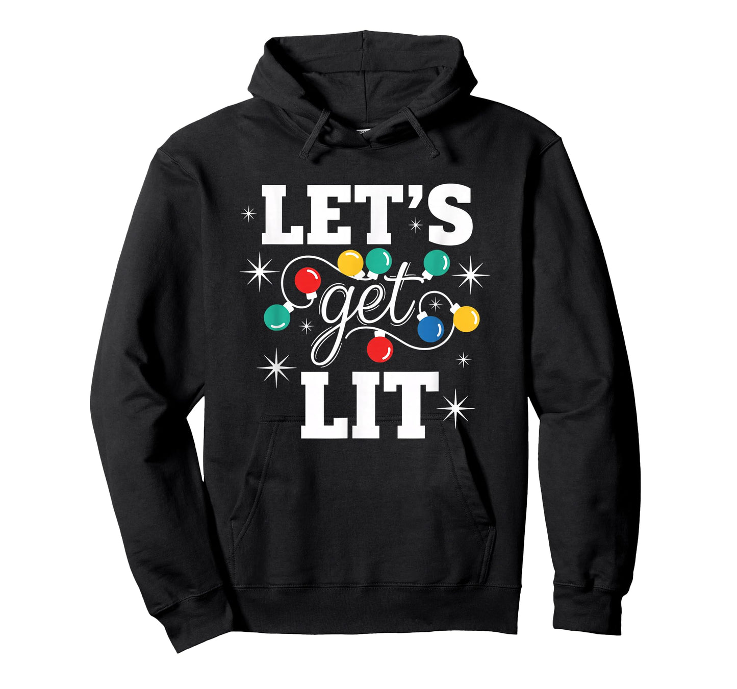 Christmas Let's Get Lit Funny Holiday Lights Party T-Shirt