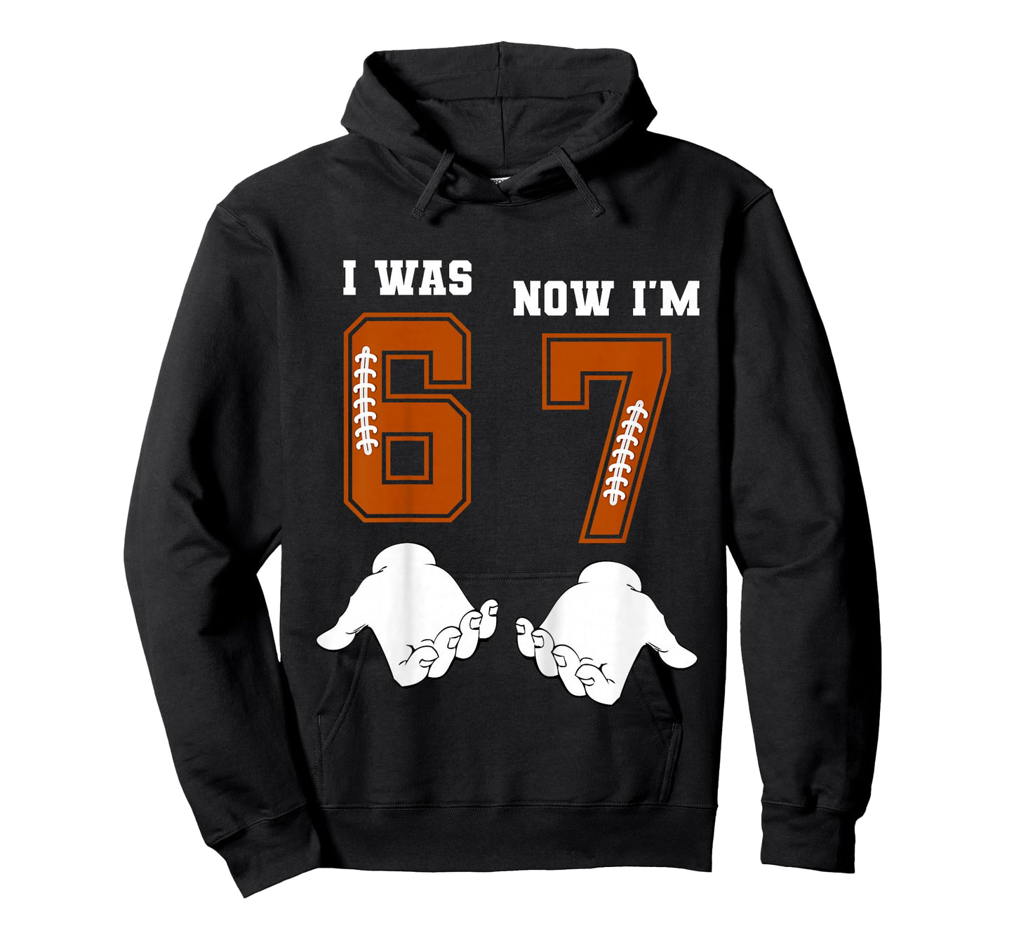 I was 6 Now I'm 7 Year Old Birthday 67 Girls Boys Football T-Shirt