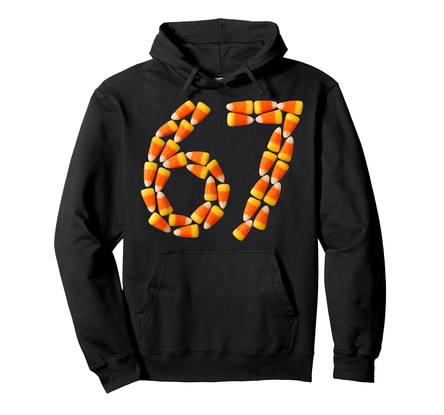 Six Seven Candy Corn Sweet Halloween Number 67 Design T-Shirt