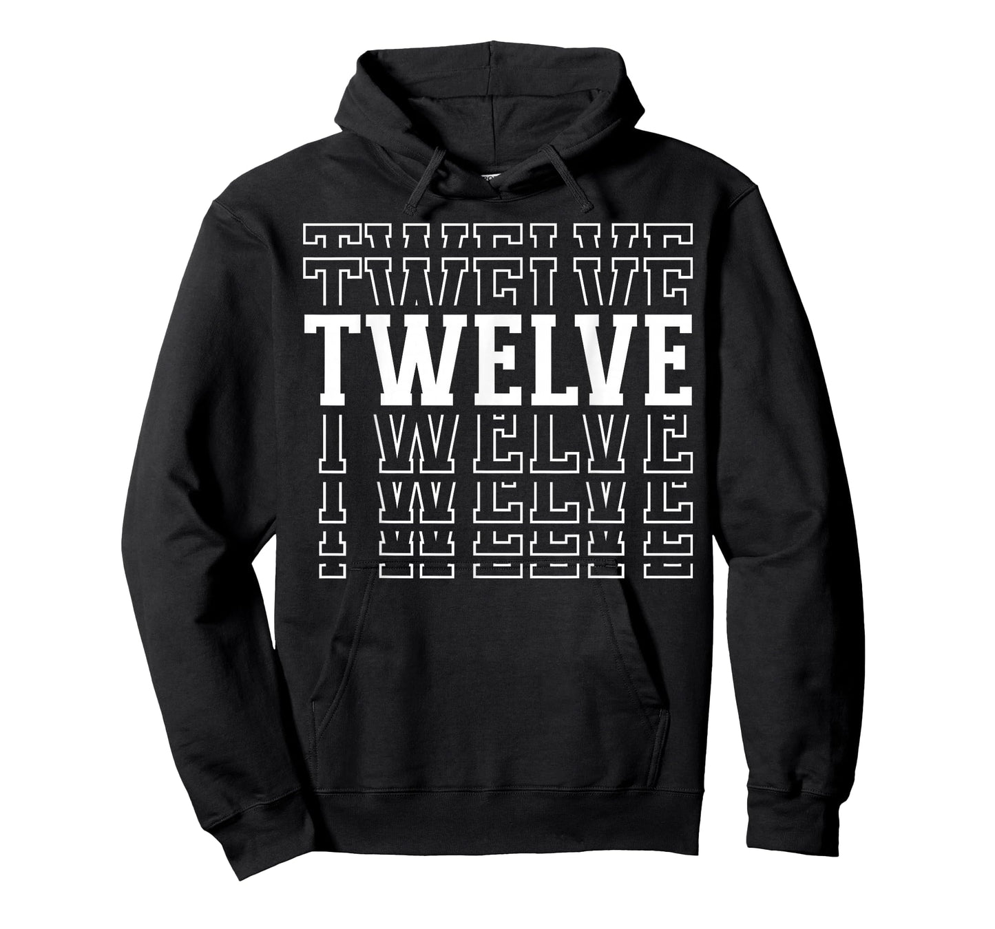 Twelve 12th Birthday Layered Text 12 Year Old T-Shirt