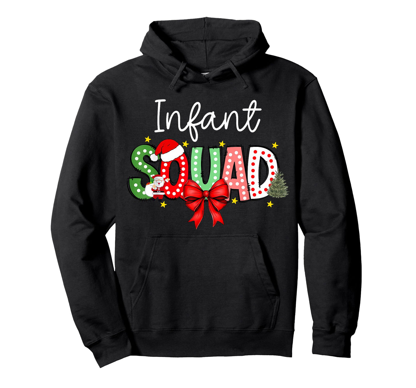 Coquette Bow Christmas Infant Squad Daycare Provider Teacher T-Shirt