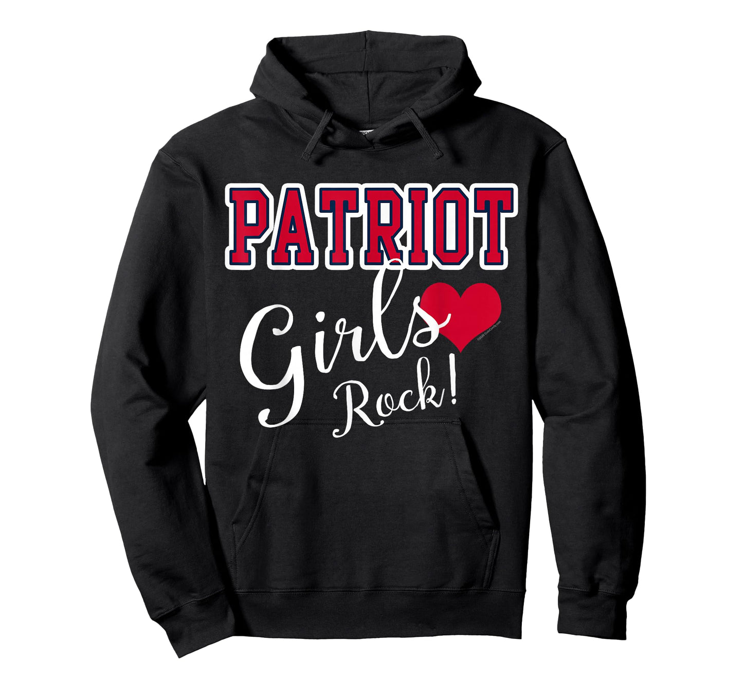Patriot Girls Rock Cute Heart Shape Womens T-Shirt