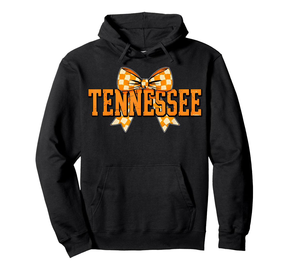 Vintage Tennessee Checkered Orange Coquette Bow Women Girls T-Shirt