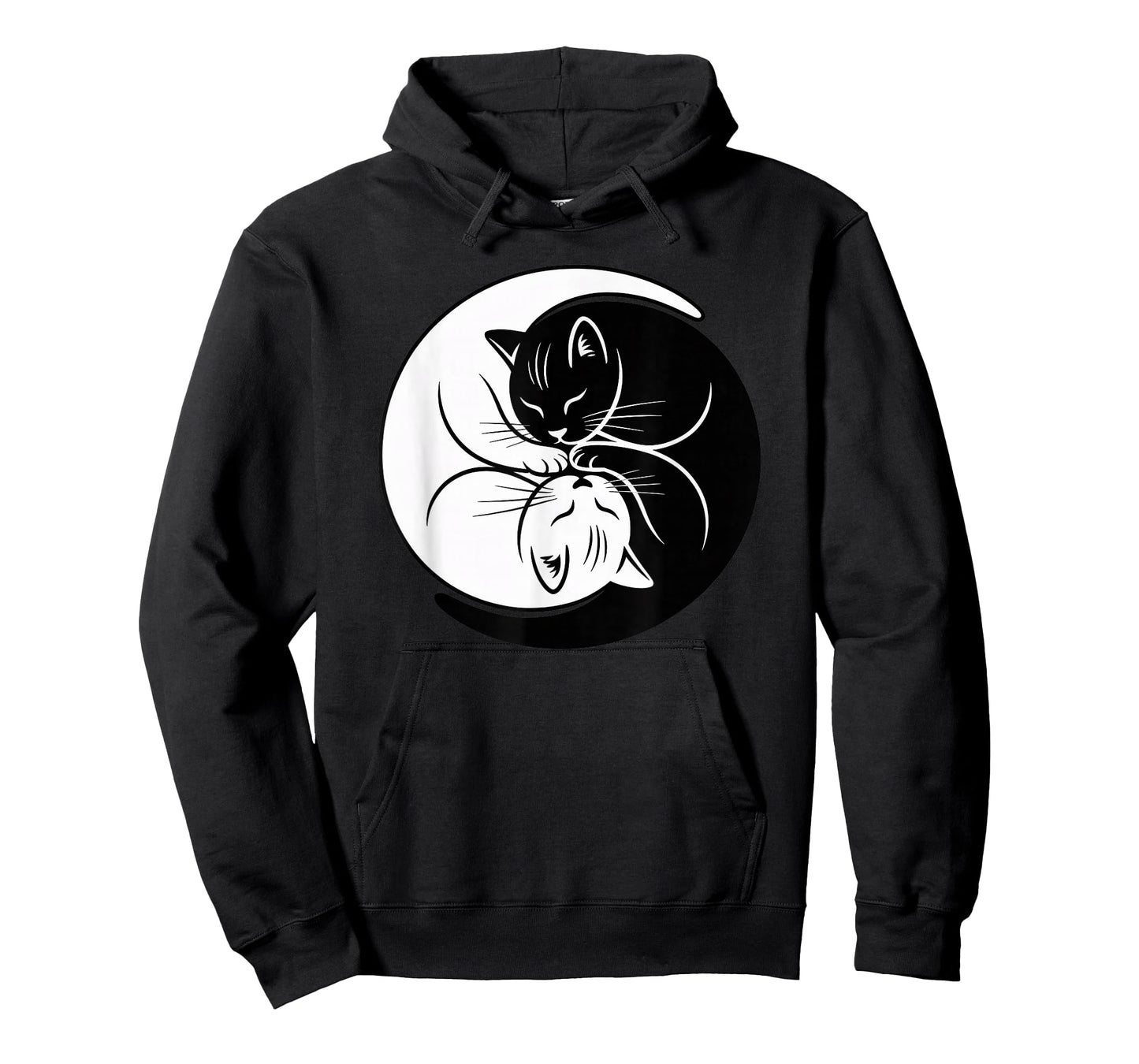Yin Yang Cats Black and White Cute Cat Lover Zen Harmony T-Shirt