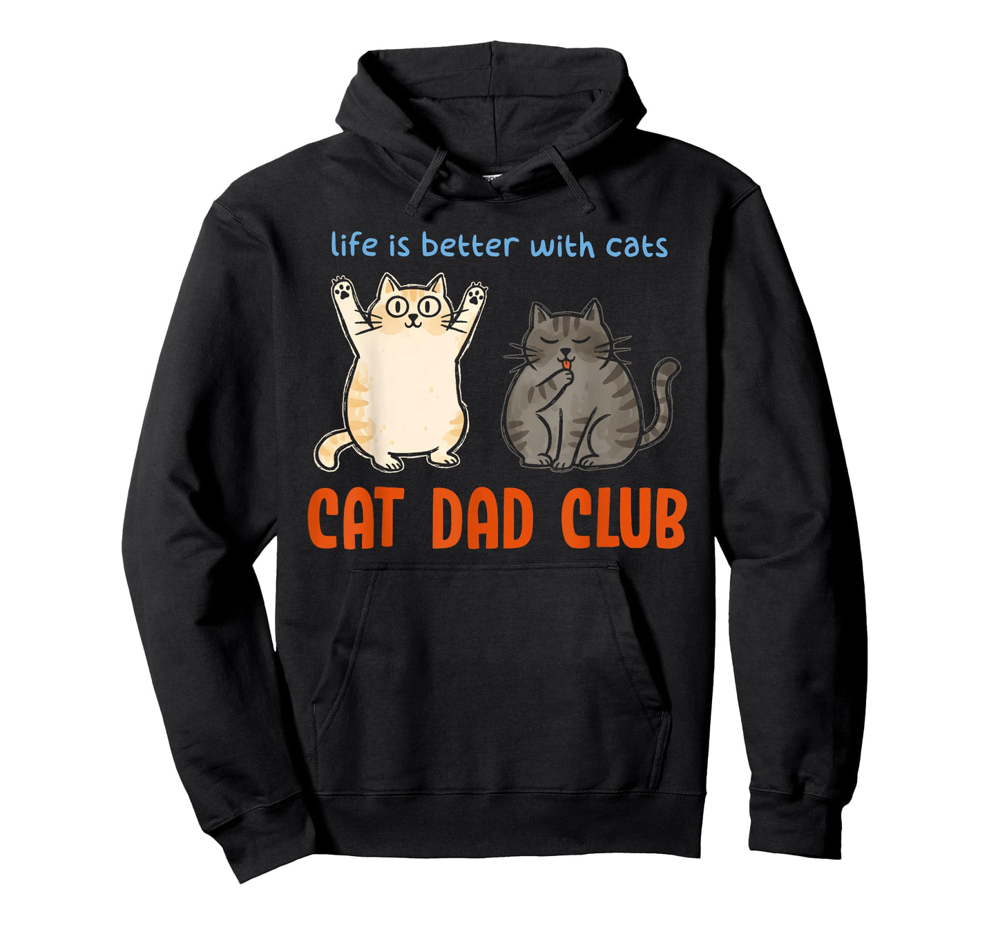 Cat Dad Club Life is Better with Cats Father's Day Kitten T-Shirt
