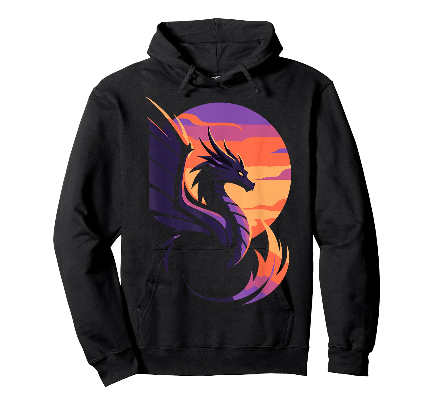 Stylized Sunset Dragon for Fantasy Fans and Dragon Lovers T-Shirt