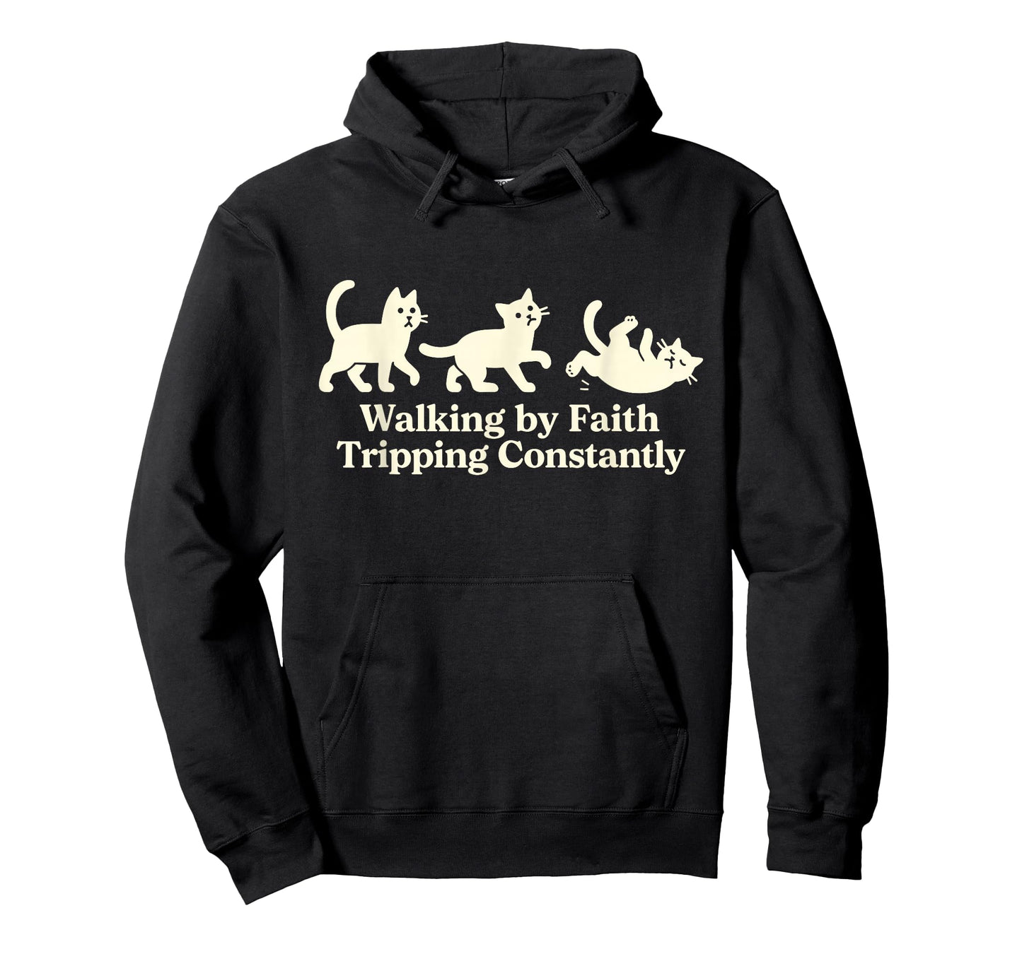 Walking by Faith Tripping Constantly Cat T-Shirt