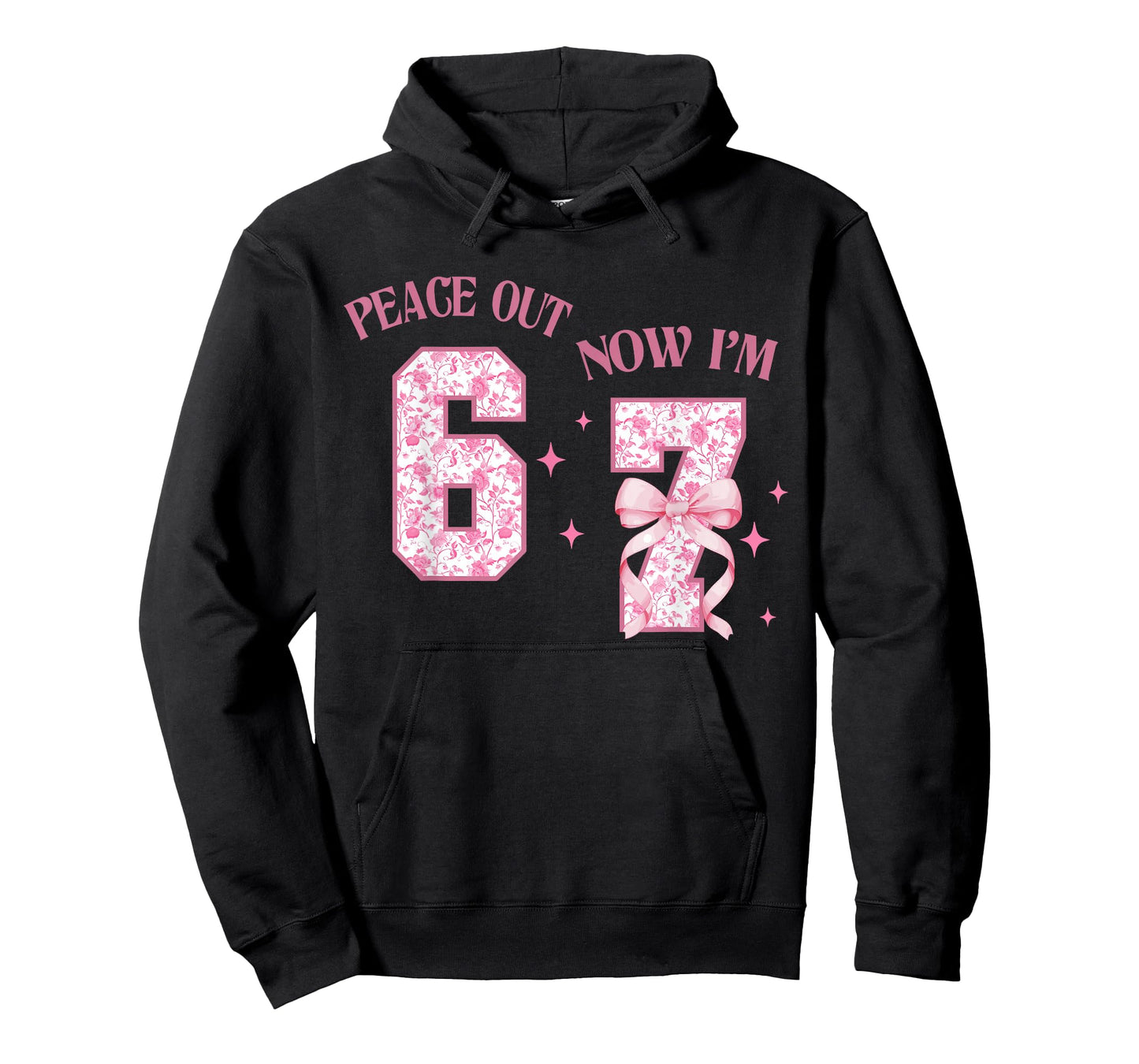 Peace Out 6 Now I'm 7 Year Old Birthday 6 7 Coquette 67 Meme T-Shirt