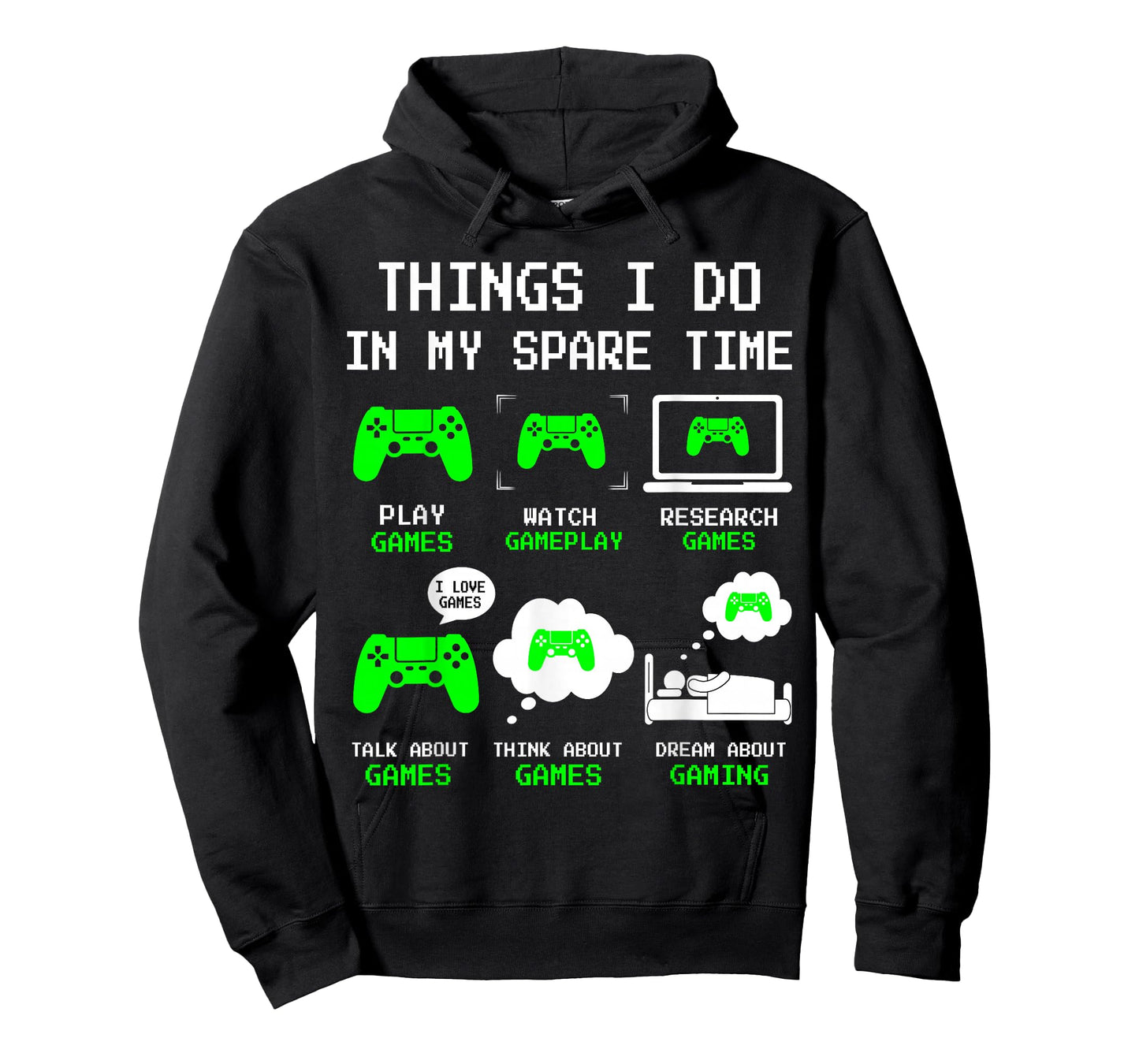 Things I Do in My Spare Time Gaming Funny Gamer Boys Kid Men T-Shirt