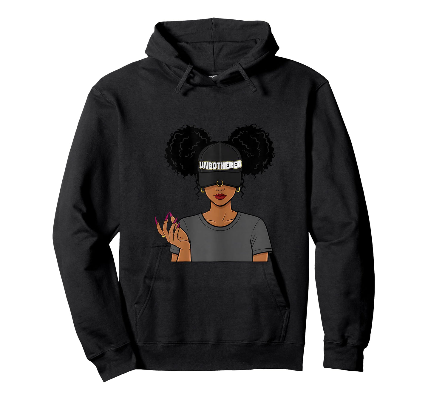 Unbothered Black Woman Afro History Month Pride T-Shirt