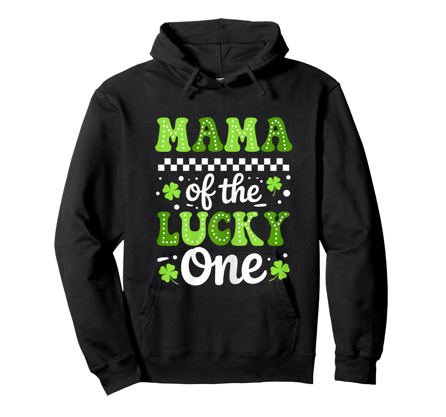 Mama of The Lucky One First Birthday St Patrick's Day Groovy T-Shirt