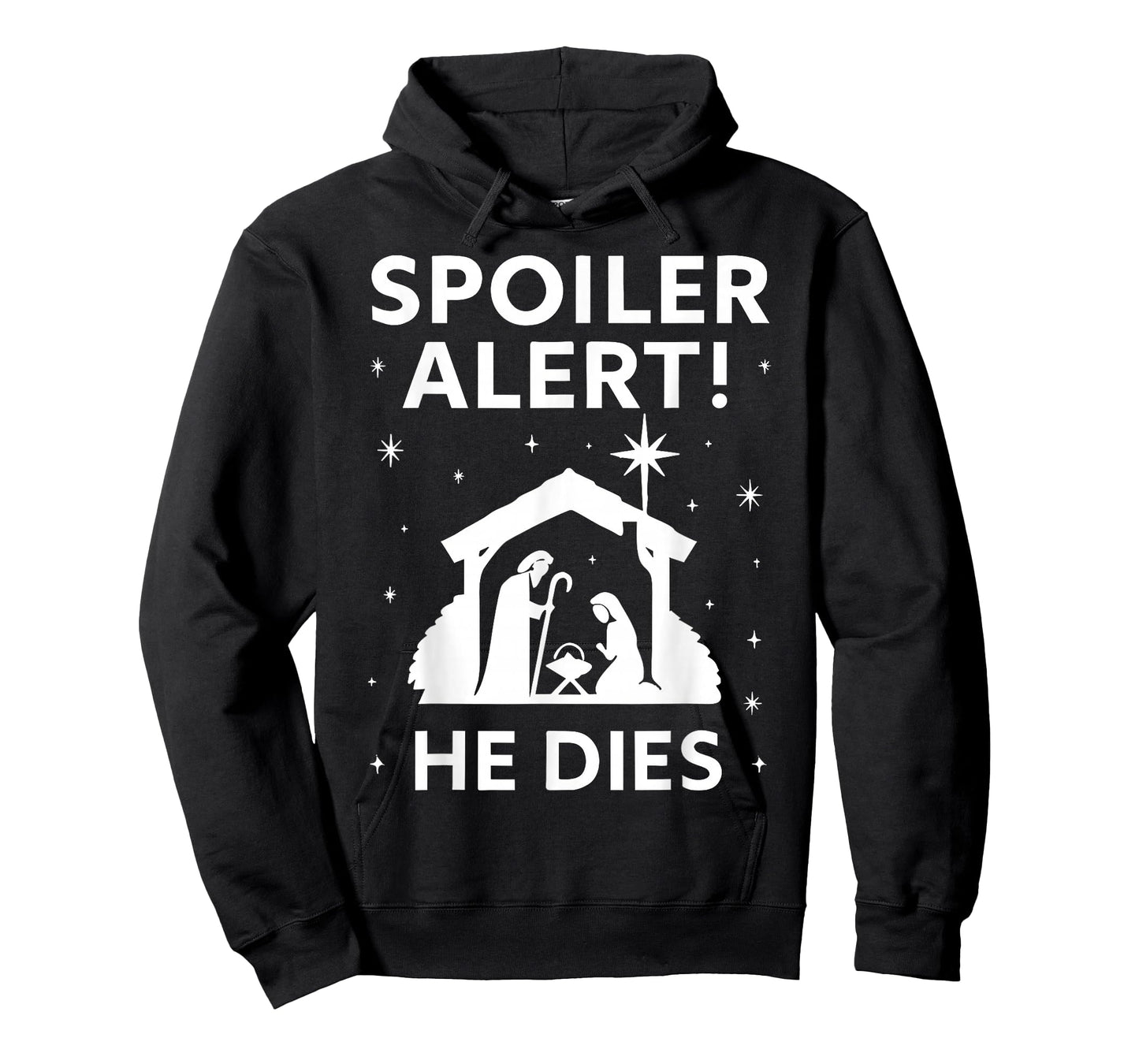 Spoiler Christmas Nativity Scene Funny Christian Slogan T-Shirt