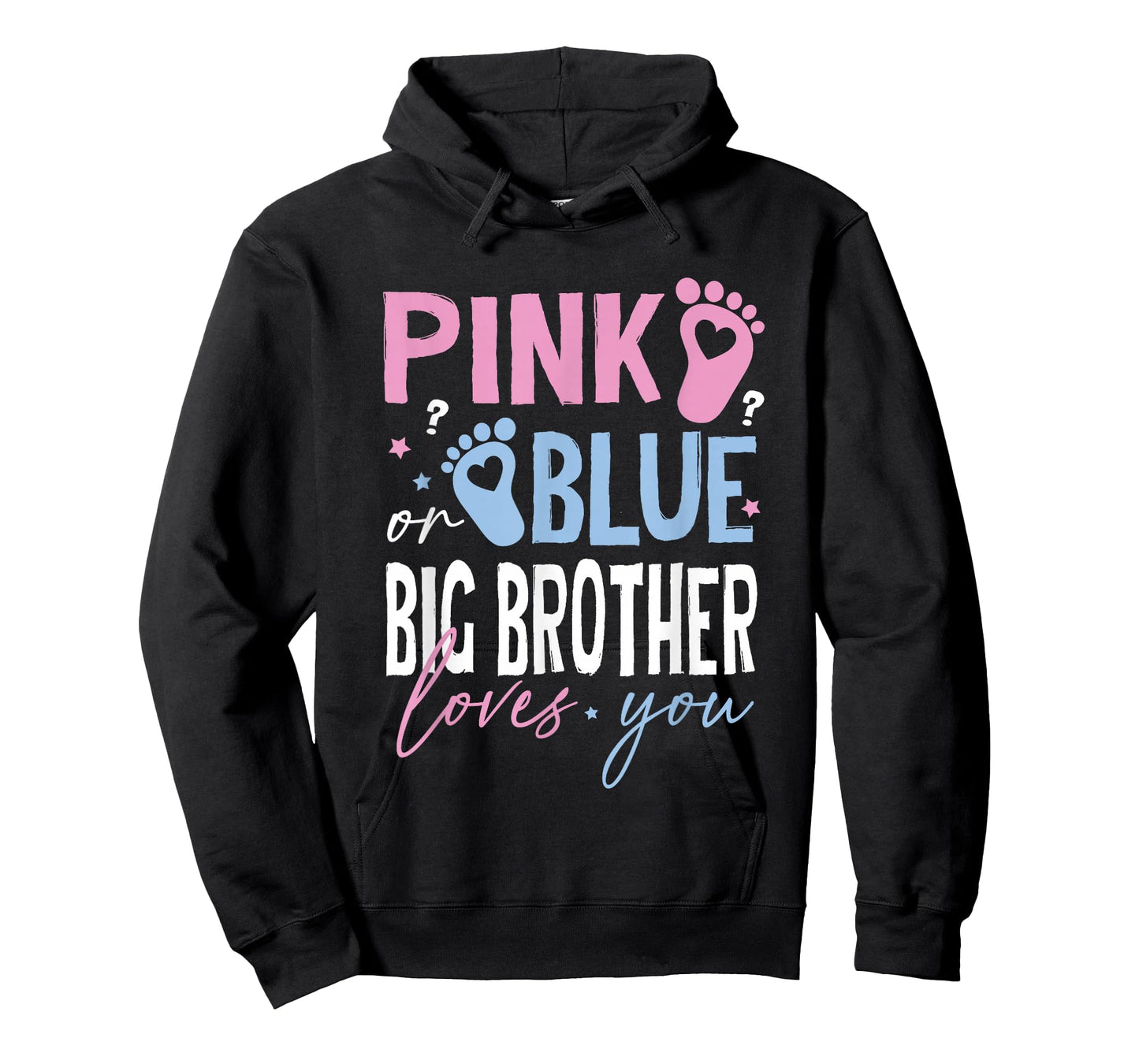Pink or Blue Big-Brother Loves You Gender Reveal Men Boy Kid T-Shirt