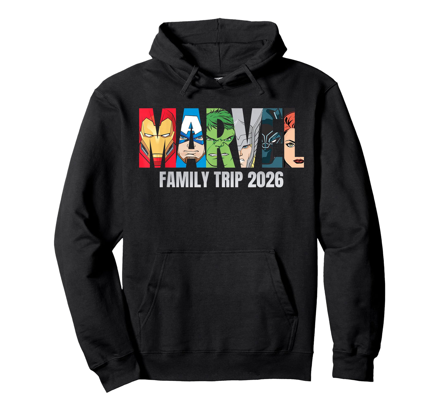 Marvel Avengers Family Trip 2026 Matching Vacation Logo T-Shirt