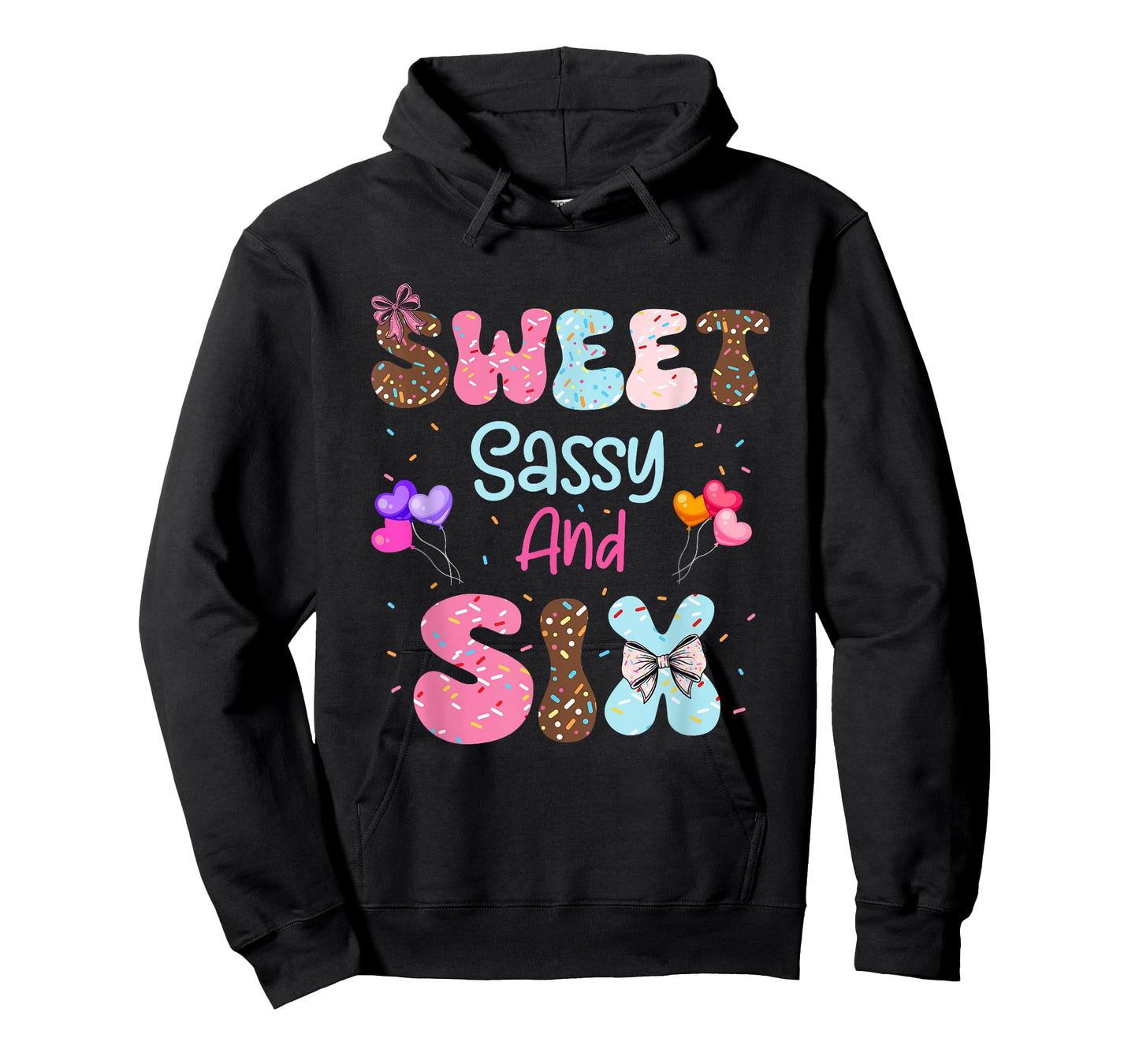 Sweet Sassy and Six 6 Year Old Birthday Girl 6th Donut Bday T-Shirt