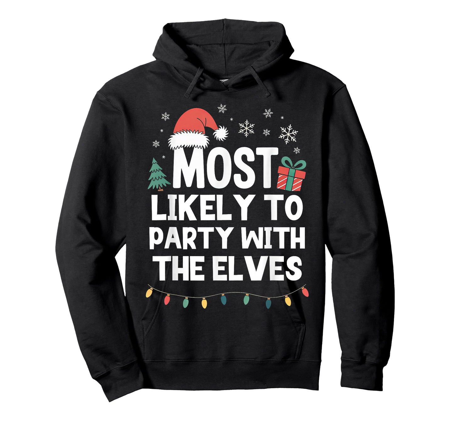 Most Likely to Party with The Elves Christmas Funny Xmas T-Shirt