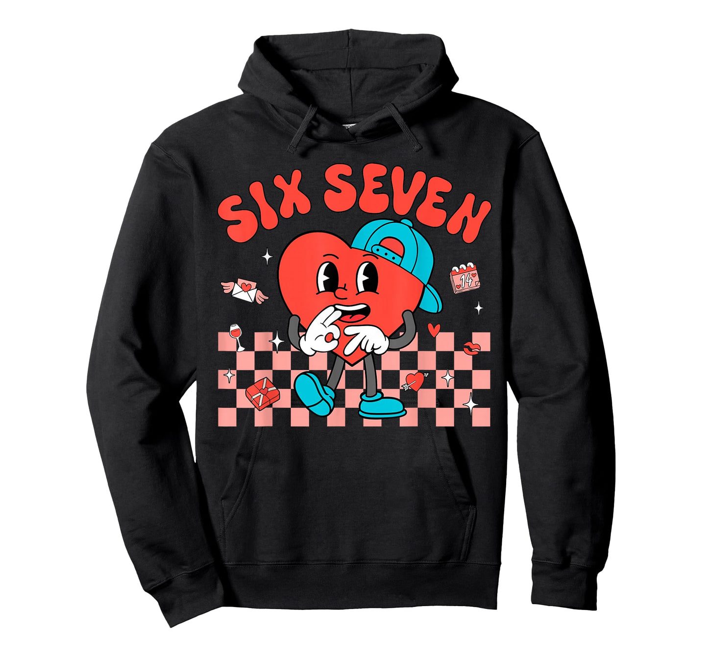 Valentine’s Day Funny 67 Meme Six Seven 6 7 Valentine Hearts T-Shirt