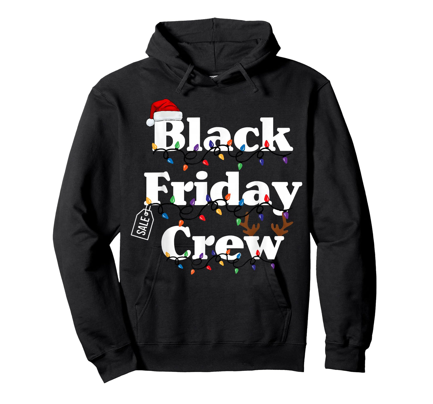 Funny Friday Shopping Crew Christmas Black Shopping Family T-Shirt