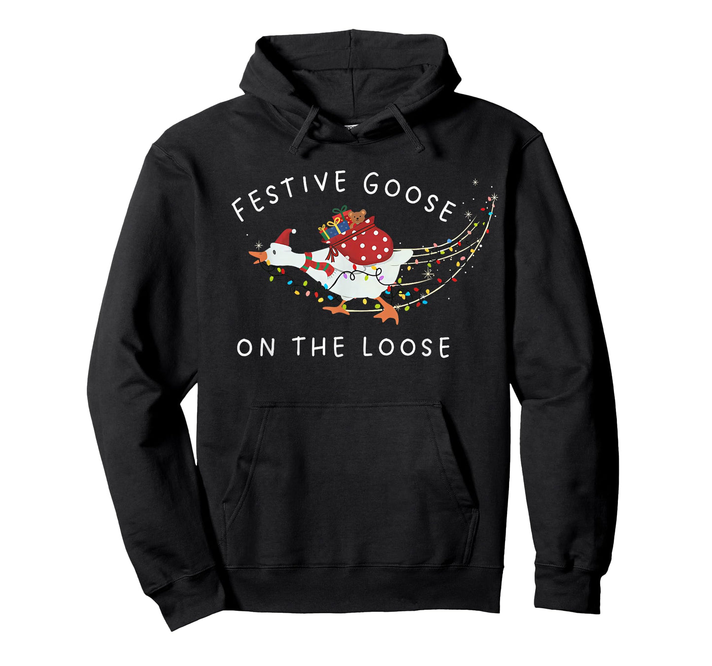 Festive Goose On The Loose Funny Goosemas Christmas Pajama T-Shirt