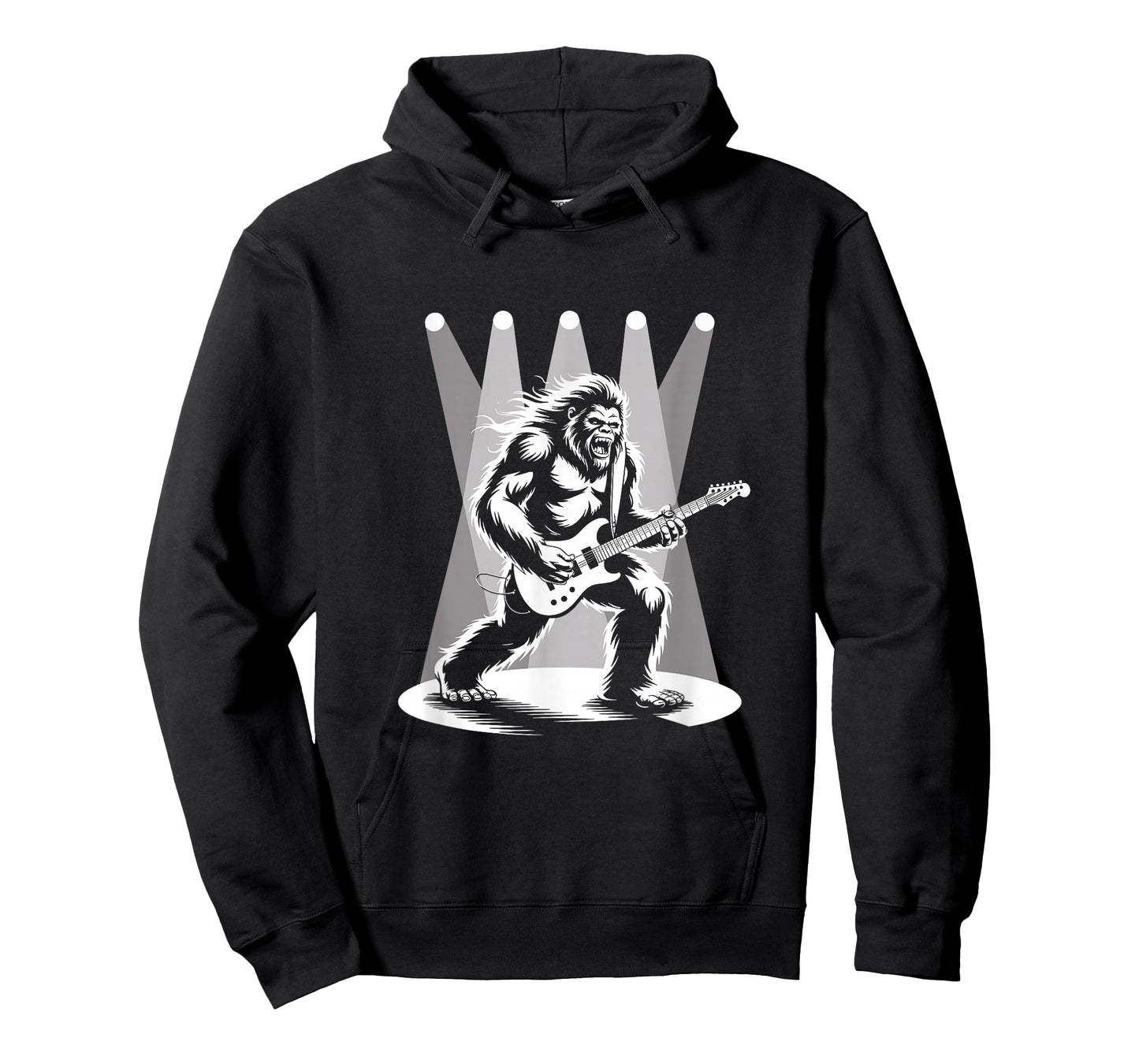 Bigfoot Rock Star Sasquatch Playing Guitar Music Band T-Shirt