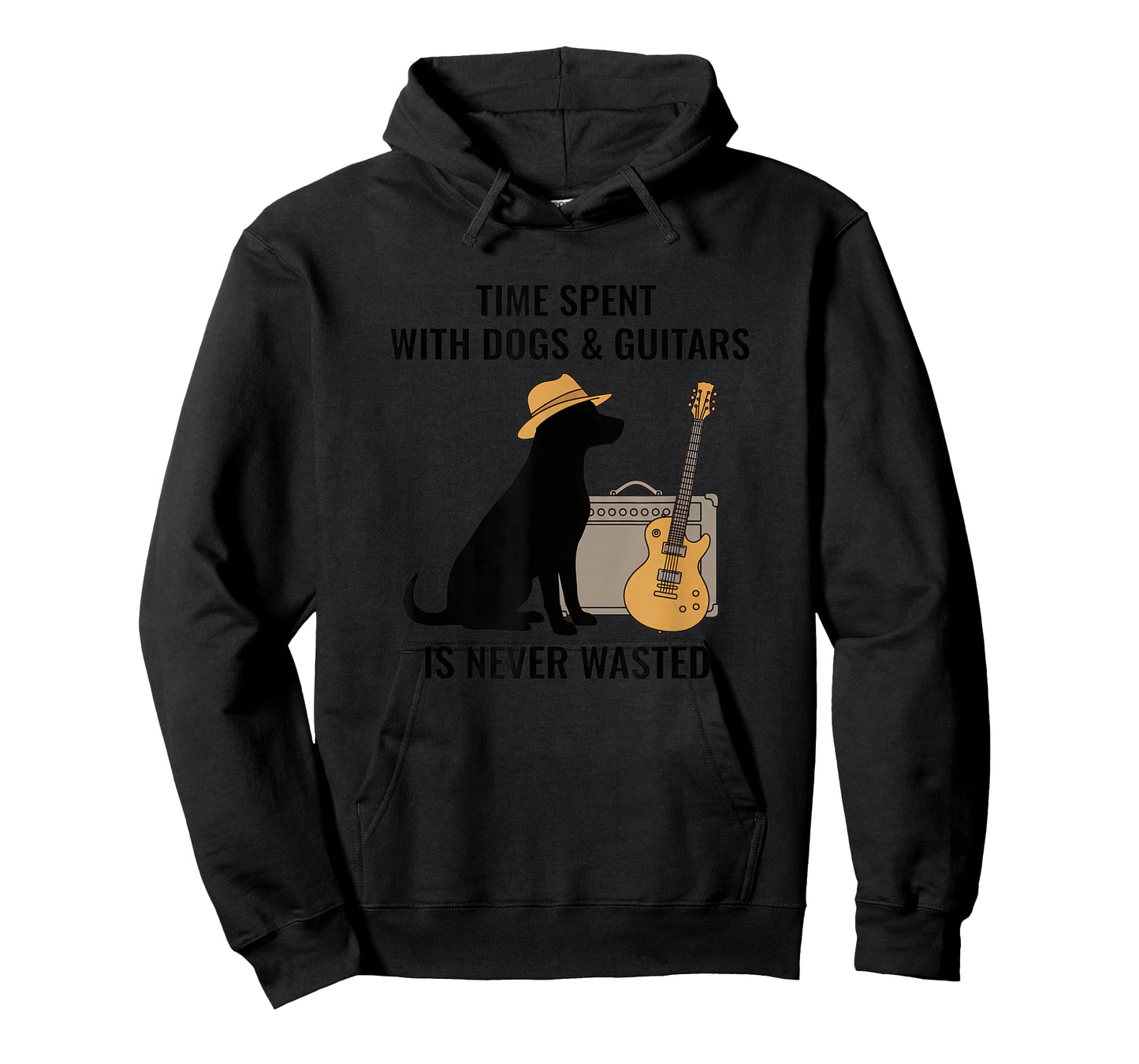 Dog Lover Time Spent with Dogs & Guitars Design T-Shirt