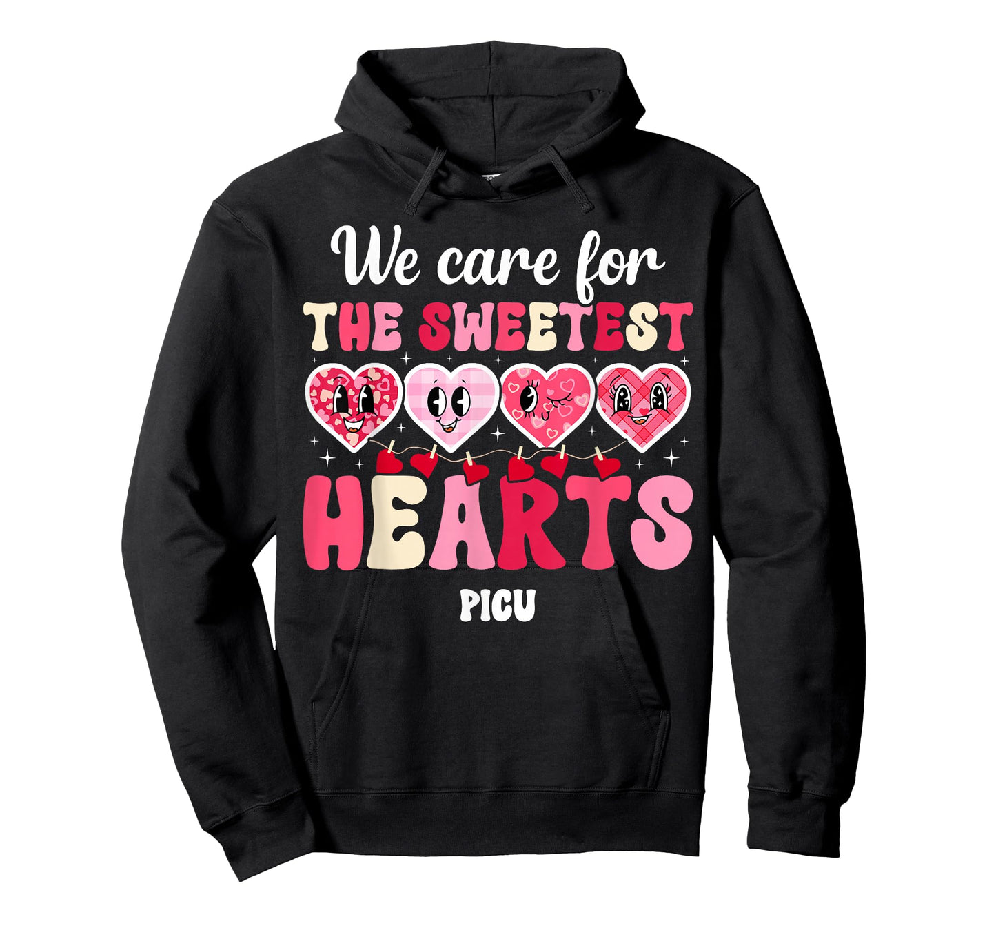 Groovy PICU Valentine PICU Nurse Valentines Day PICU Nursing T-Shirt