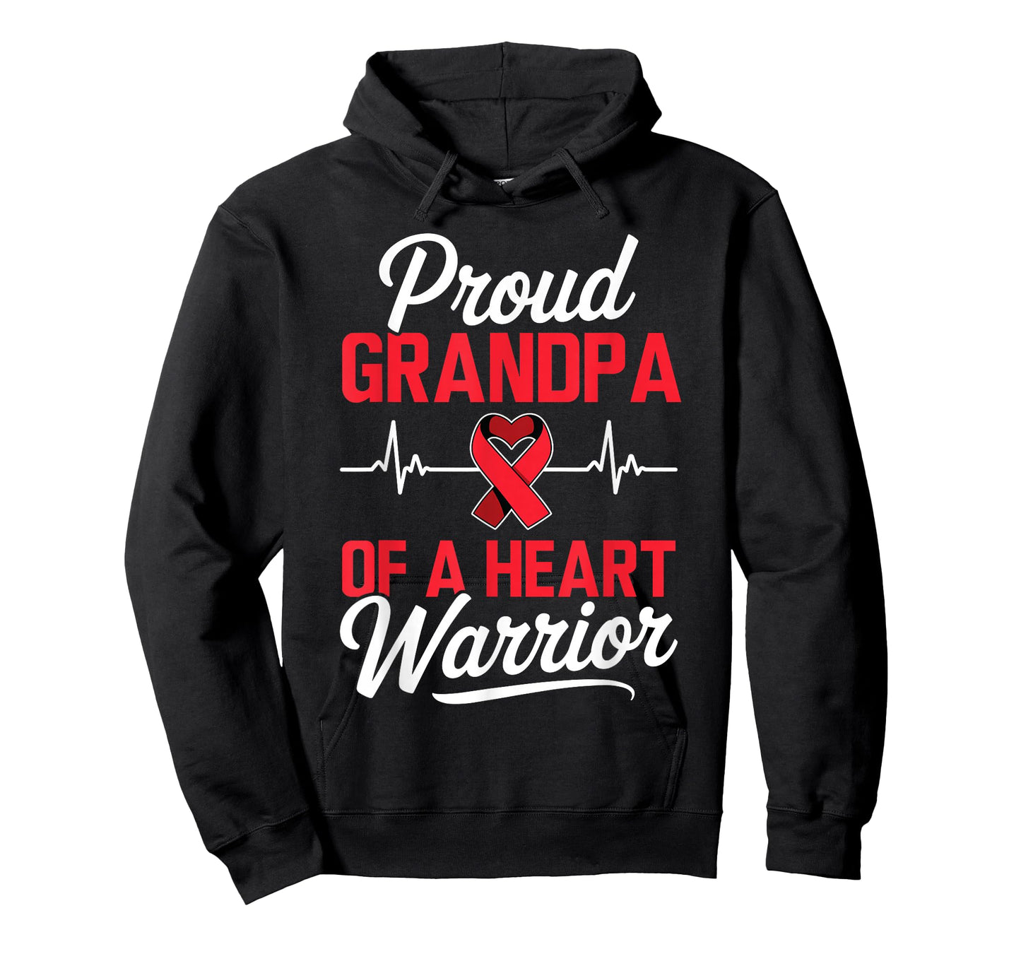 Proud Grandpa of a Heart Warrior Heart Disease Awareness T-Shirt
