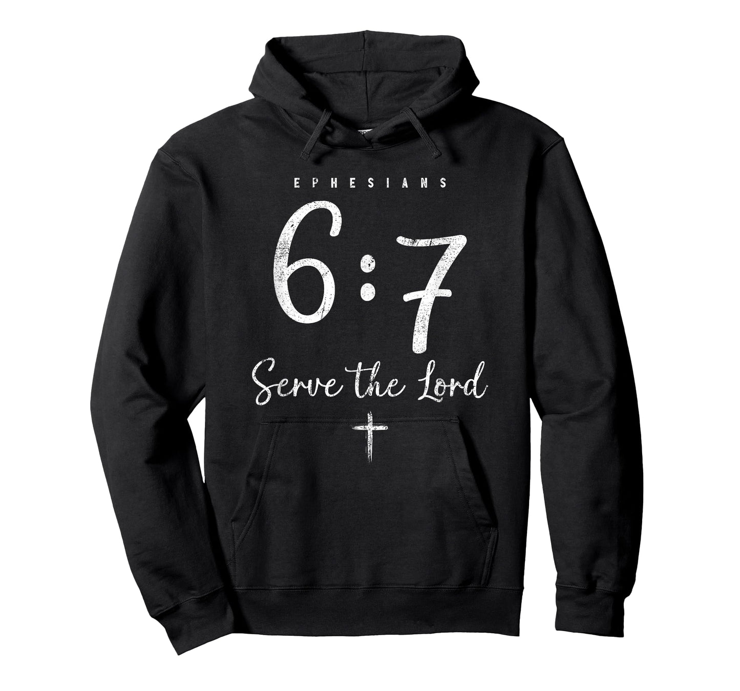 Christian 6-7 Ephesians 6:7 Six Seven Serve The Lord Bible T-Shirt