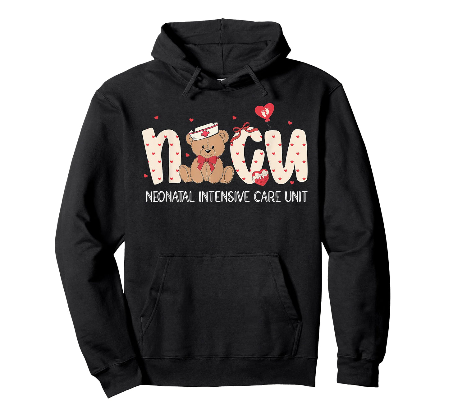 NICU Nurse Valentines Cute Bear Neonatal Intensive Care Unit T-Shirt