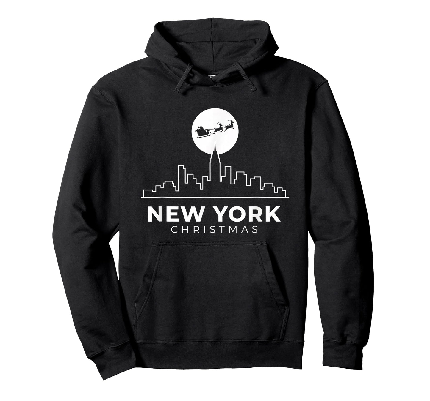 US Cities New York Christmas Skyline NYC Holiday Santa Sleek T-Shirt