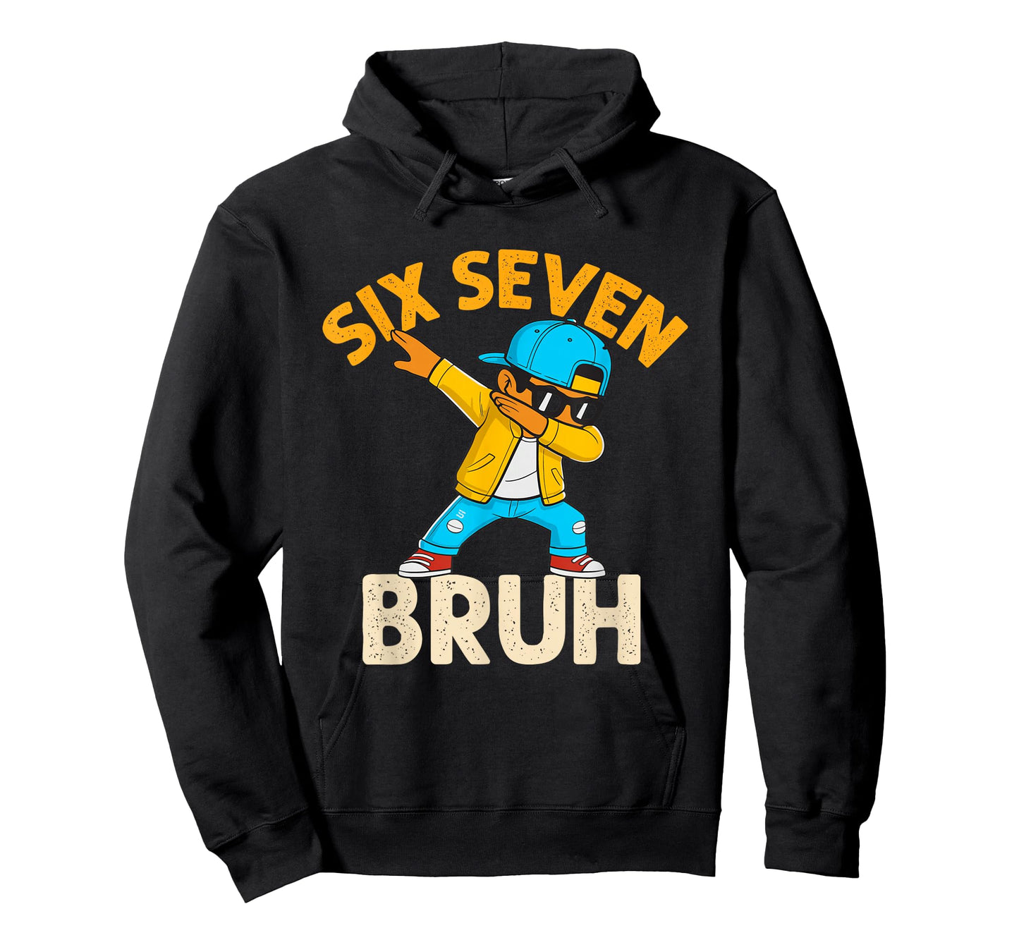 Dabbing Six Seven Bruh Kids 67 Meme 6 7 Numbers Funny Boys T-Shirt