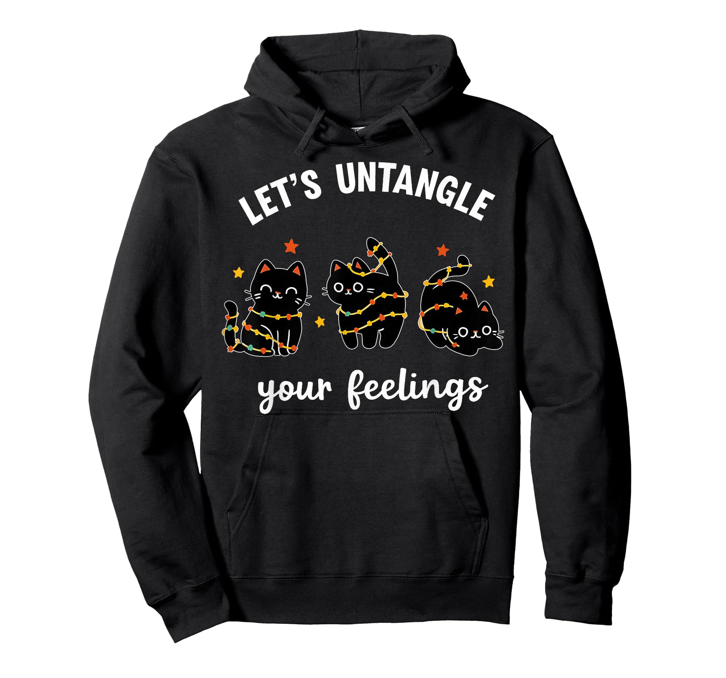 Let's Untangle Your Feelings School Counselor Christmas Cats T-Shirt