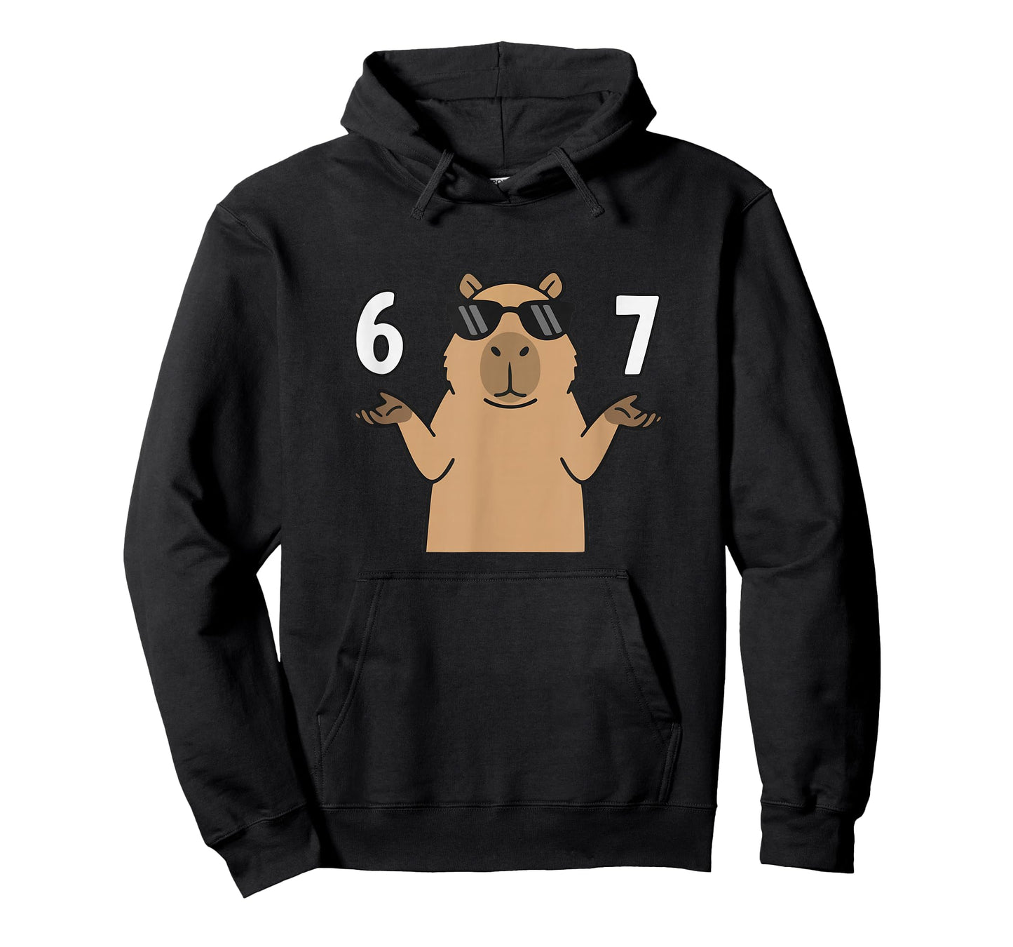 67 Meme Capybara Shirt 6 7 Hand Gesture Kids Slang Six Seven T-Shirt