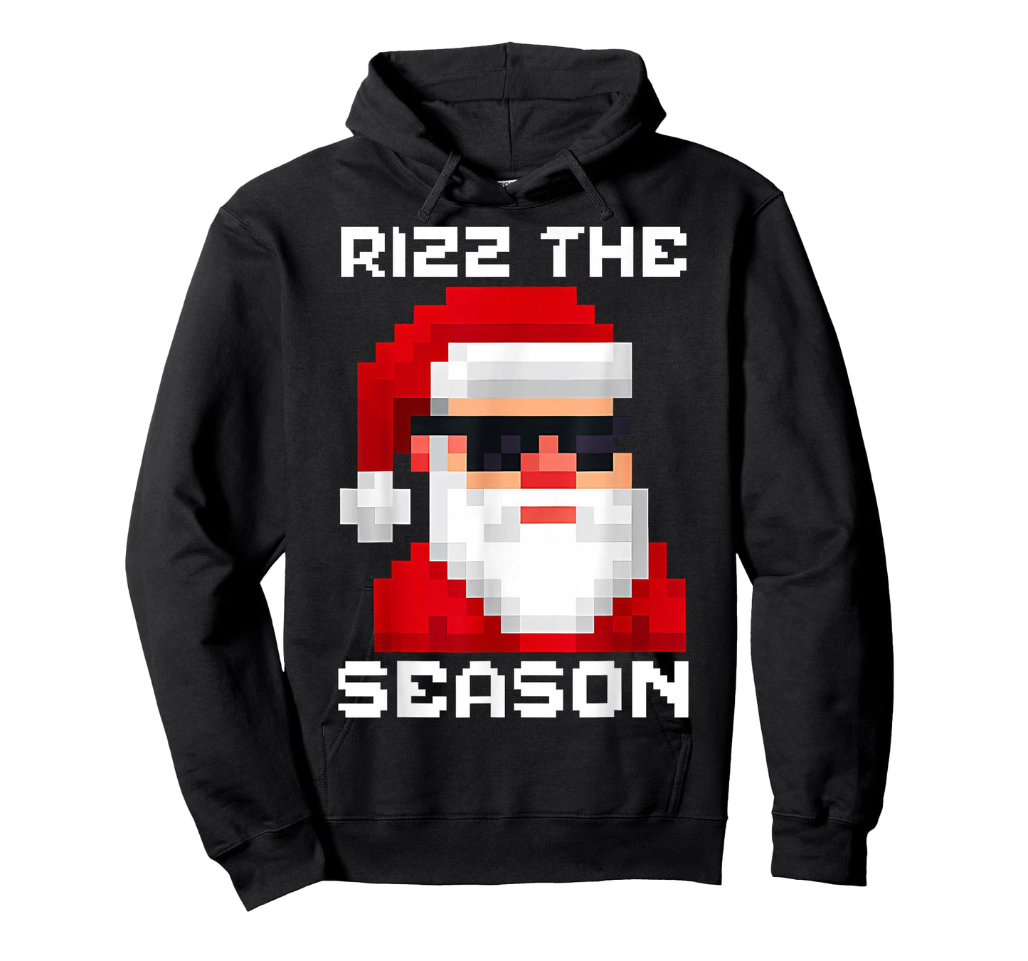 Rizz The Season Christmas Game Pixel Santa Men Boys Teen Pjs T-Shirt