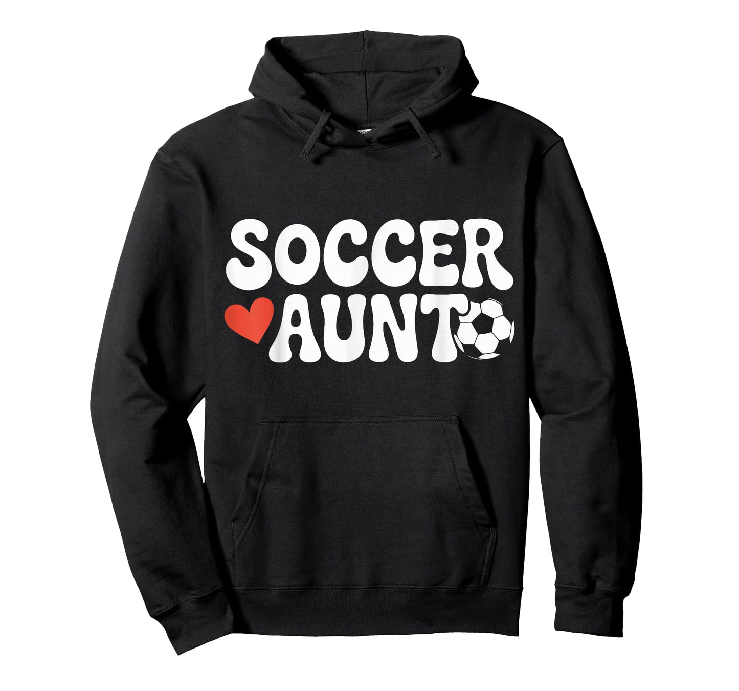 Proud Soccer Aunt Family Sport Retro Groovy Nephew Auntie T-Shirt