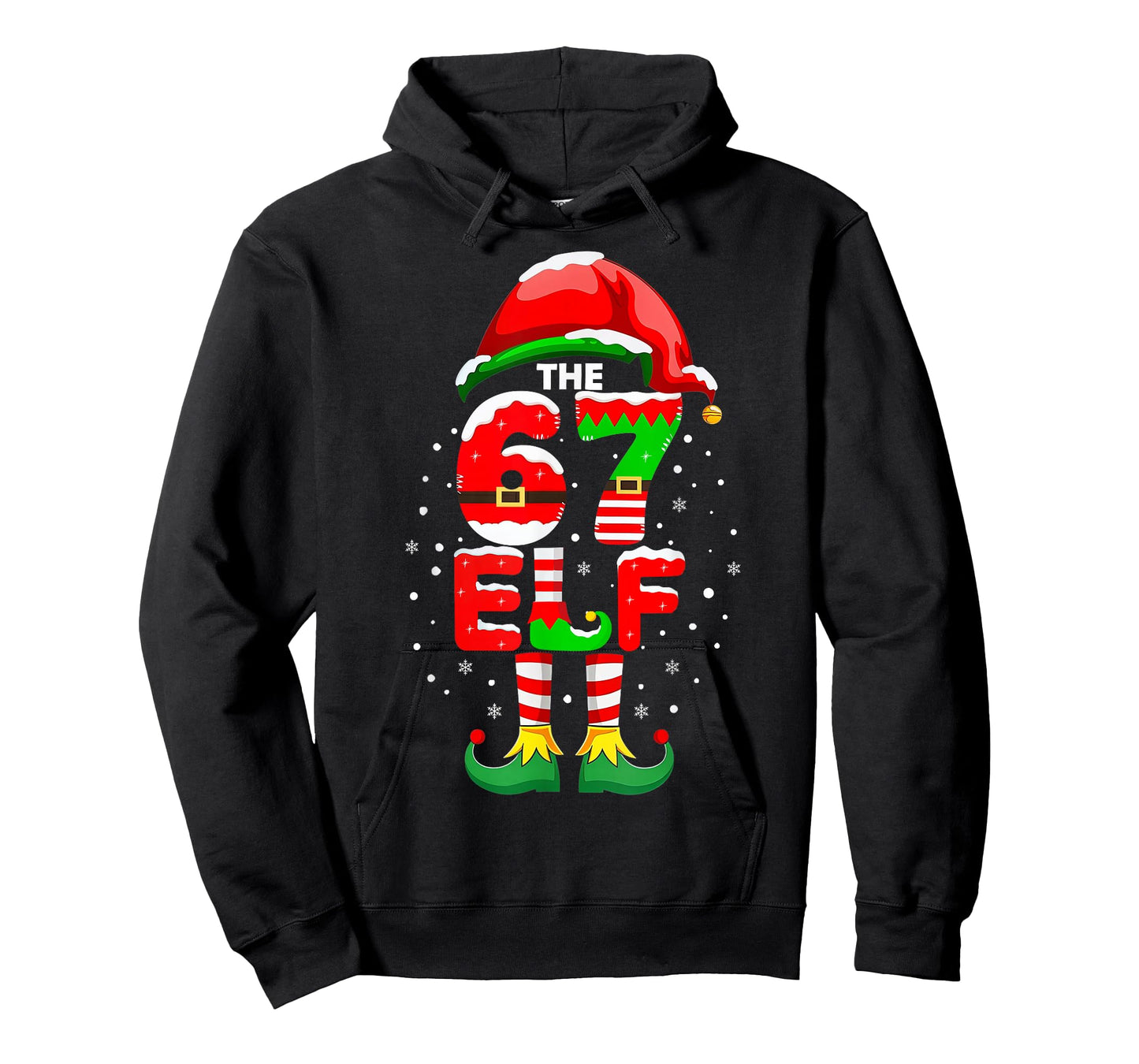 The 67 Elf Christmas Funny 6 7 Six Seven Meme Matching Xmas T-Shirt
