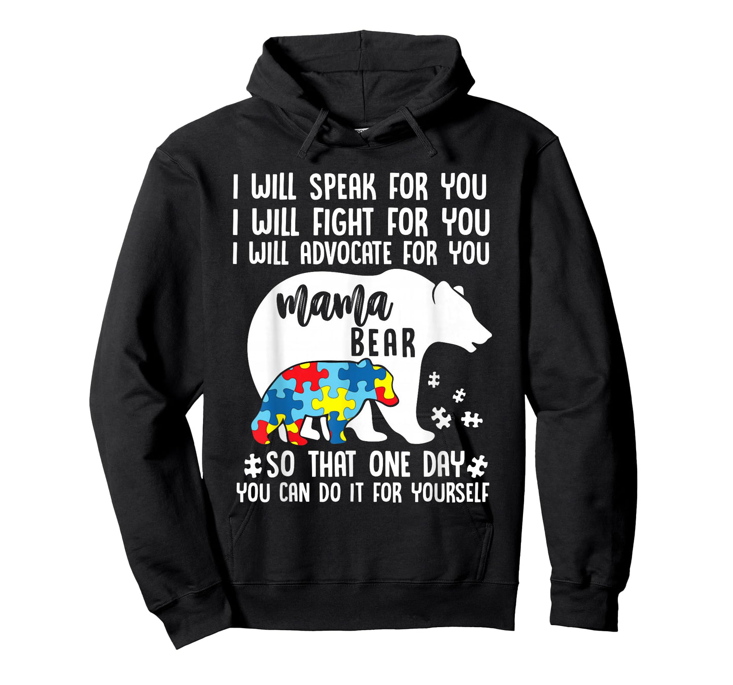 Autism Mama Bear Women Mom Advocate Puzzle Acceptance T-Shirt