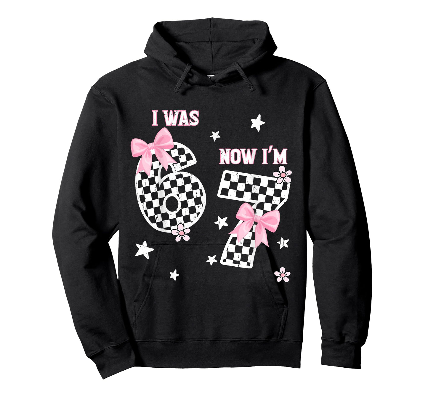I was 6 Now I'm 7 Year Old Bday Coquette Bow 67 Birthday T-Shirt