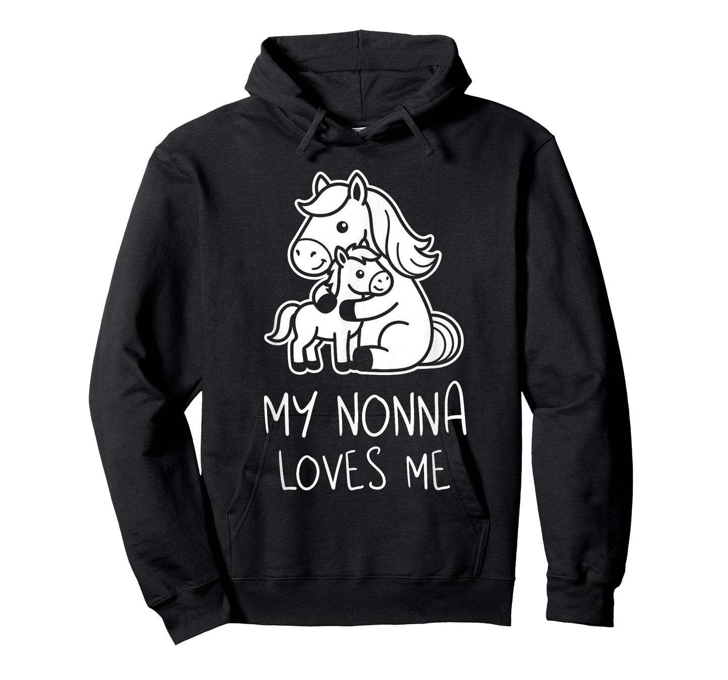Cute Baby & Grandma My Nonna Loves Me Horse T-Shirt