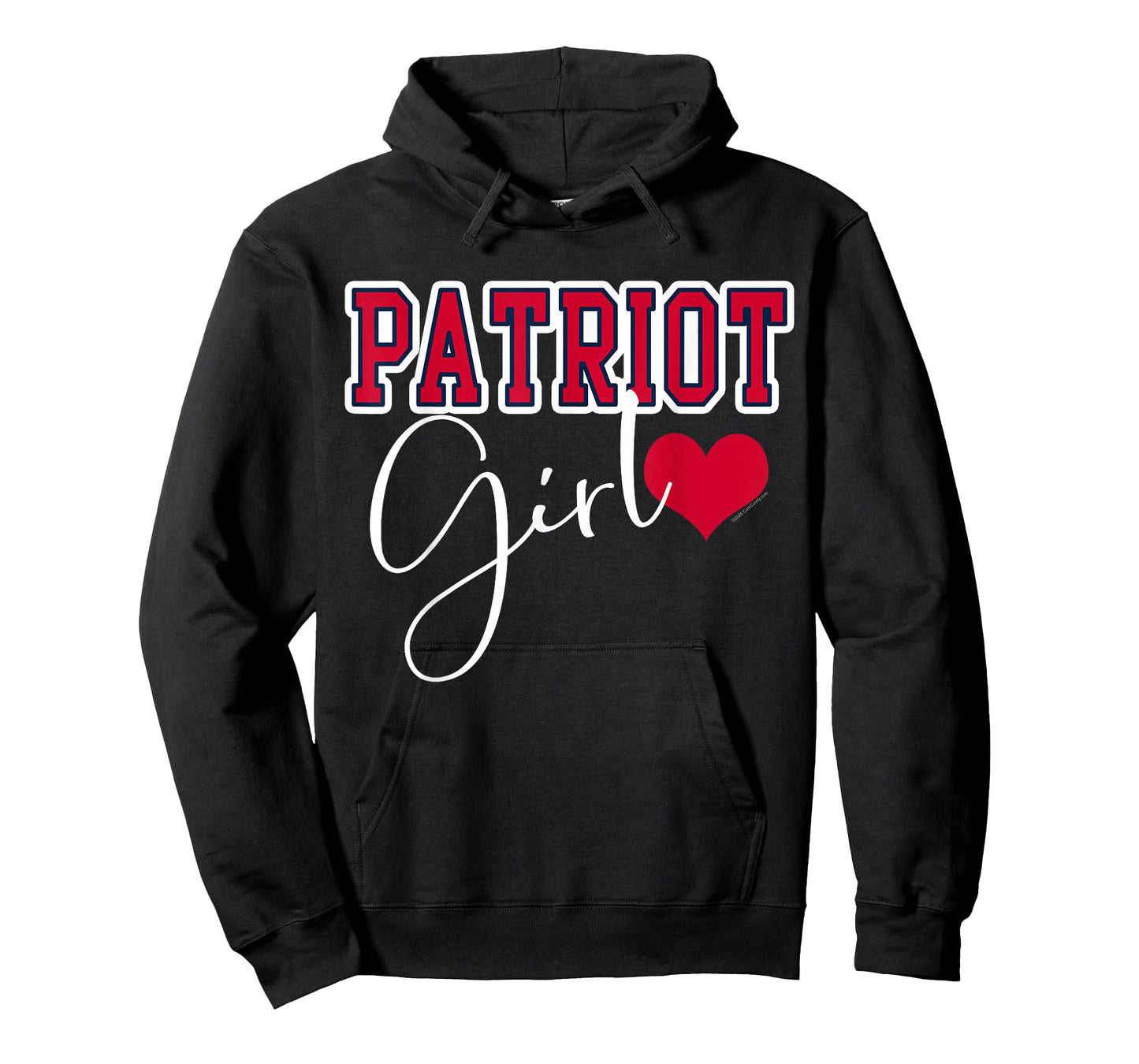 Patriot Girl Cute Heart Shape Womens T-Shirt