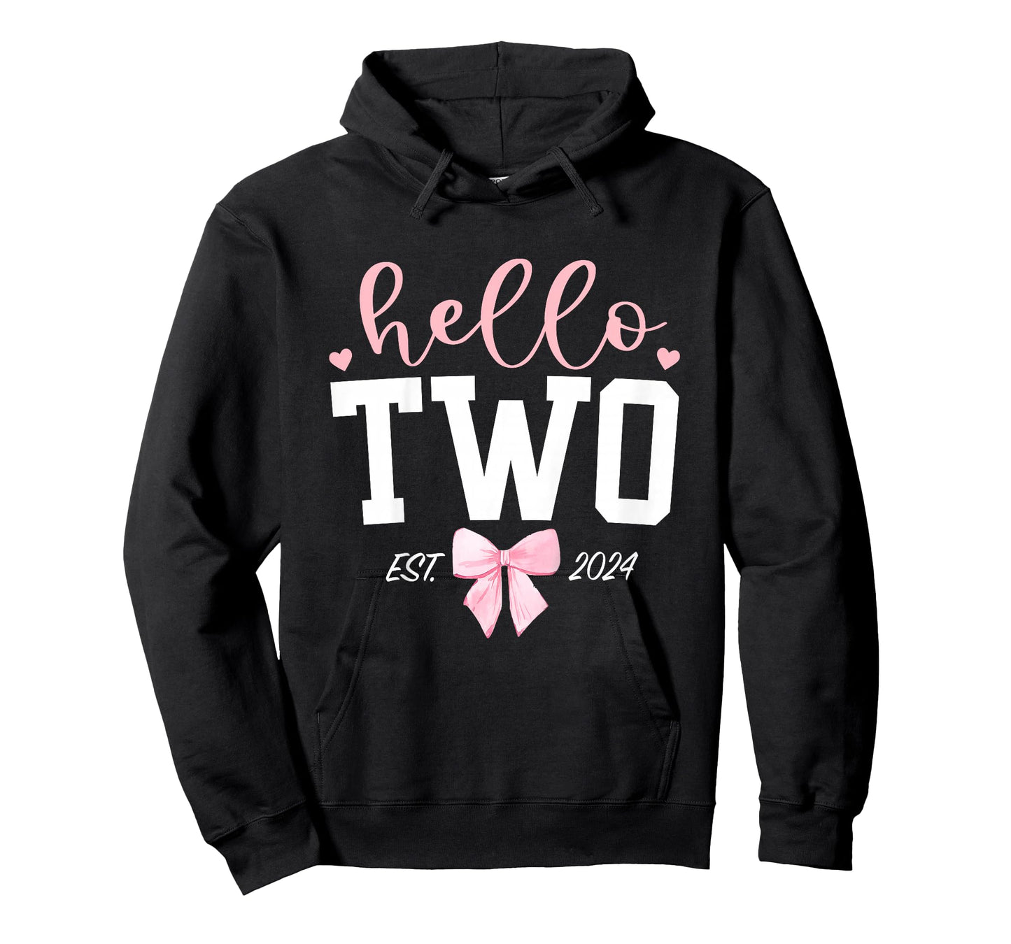 Hello Two Est 2024 2nd Birthday Girl Turning 2 T-Shirt
