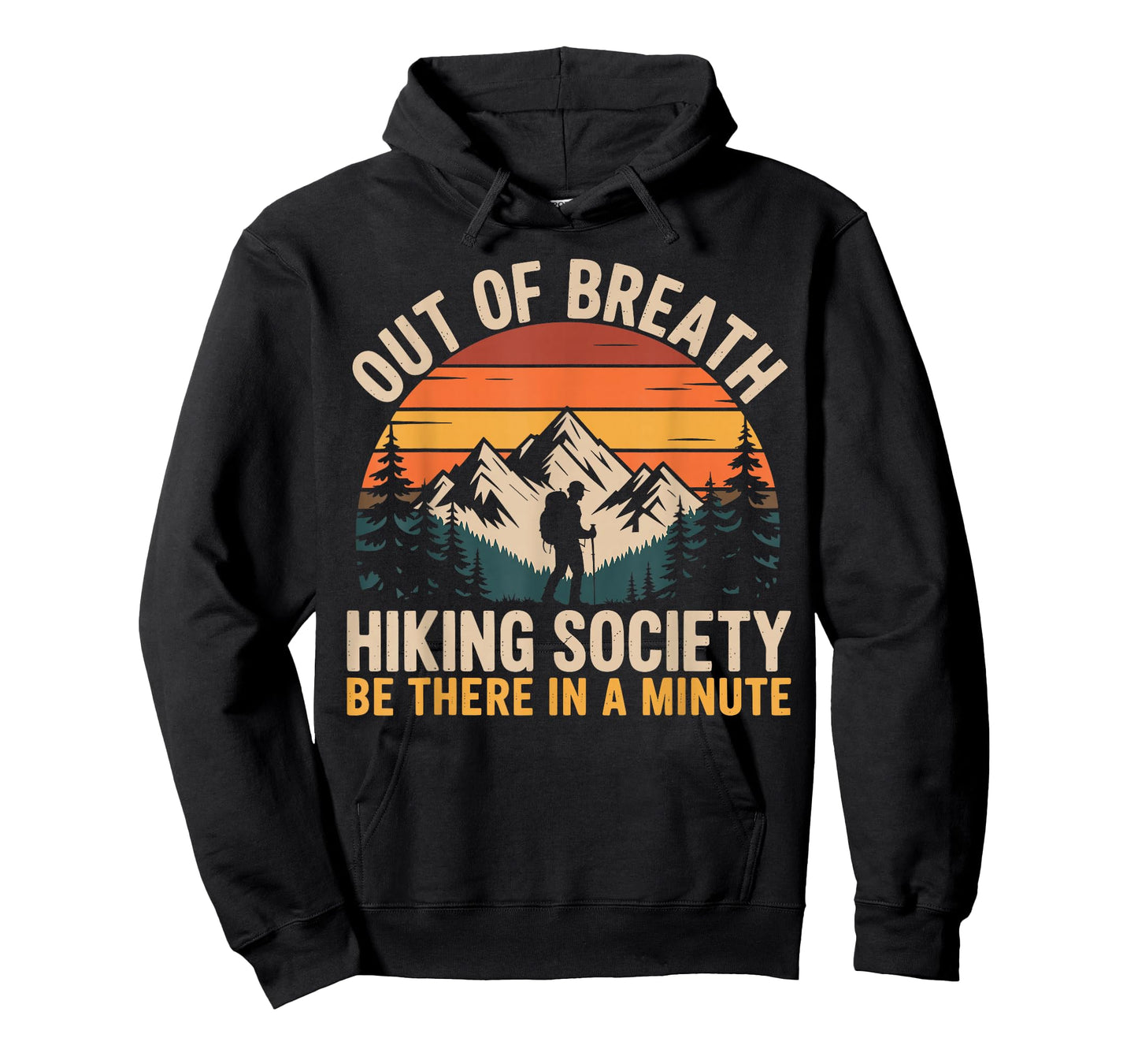 Out of Breath Hiking Society Funny Hiking Adventure T-Shirt