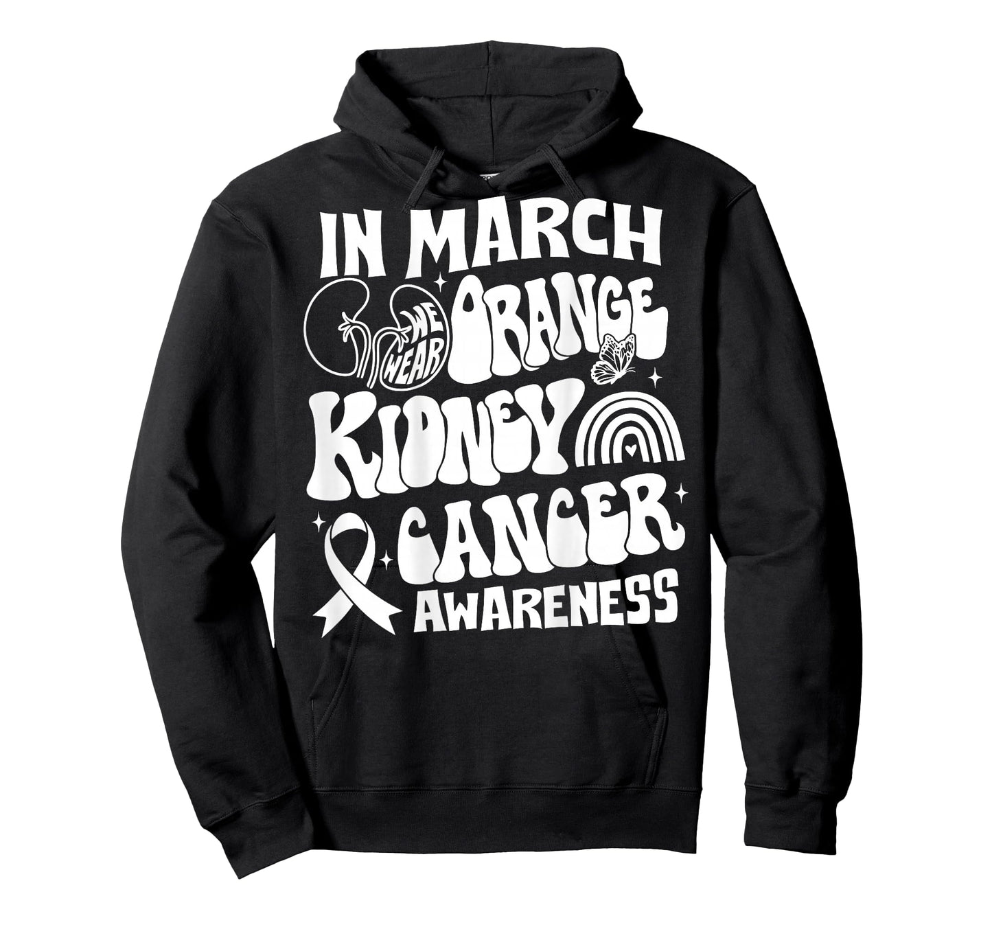 in March We Wear Orange Kidney Cancer Awareness Rainbow Tees T-Shirt