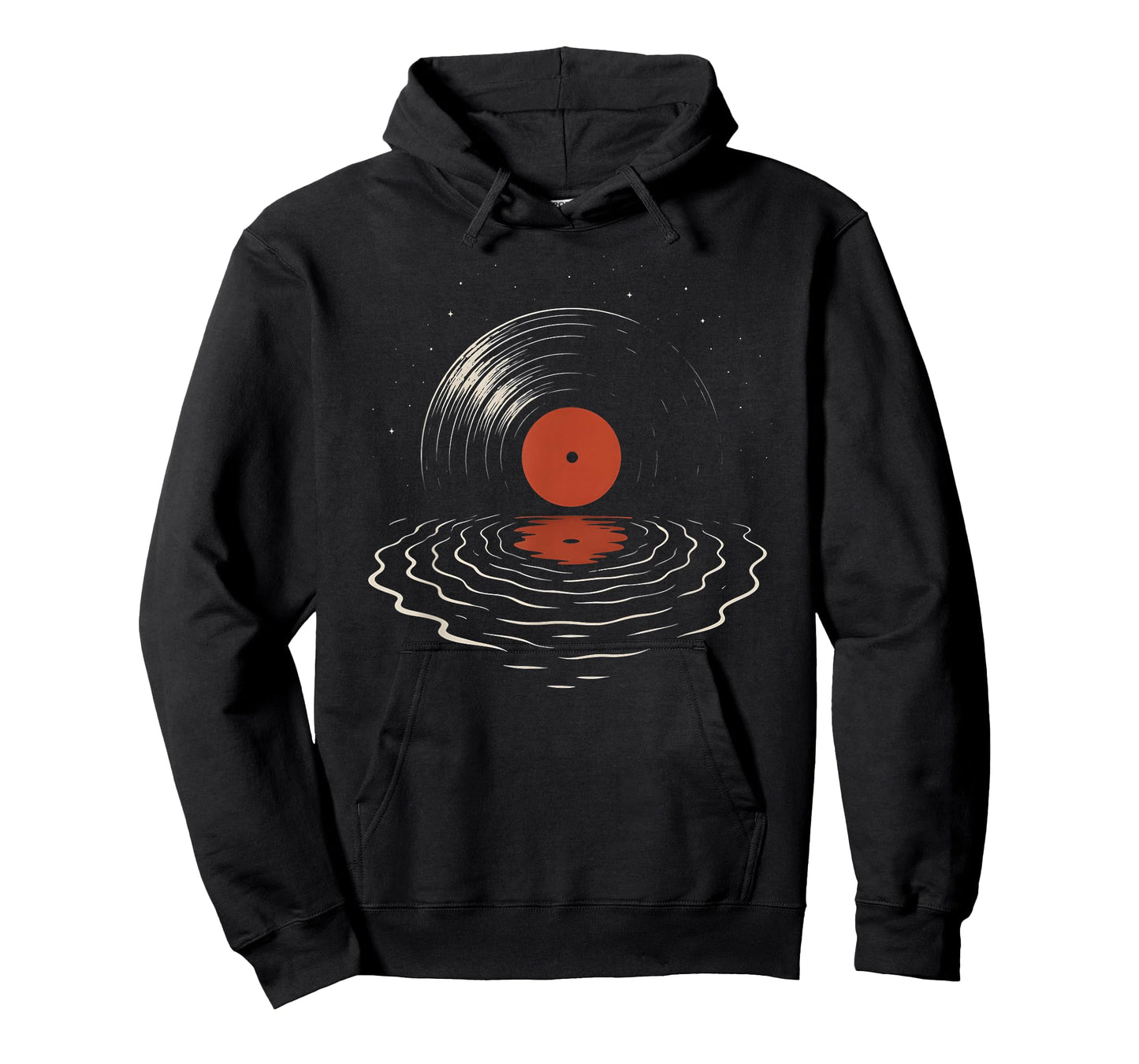 Vinyl Record Sunset Retro Music Ocean Aesthetic T-Shirt