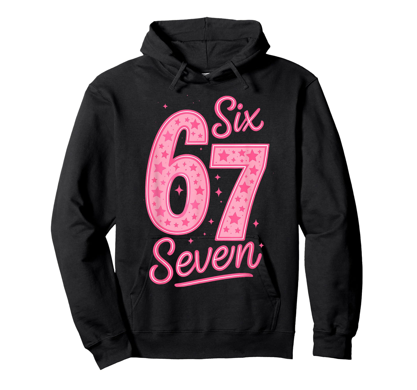6 7 Number 67 Pink Six Seven Meme Slang Womens Girls Kids T-Shirt