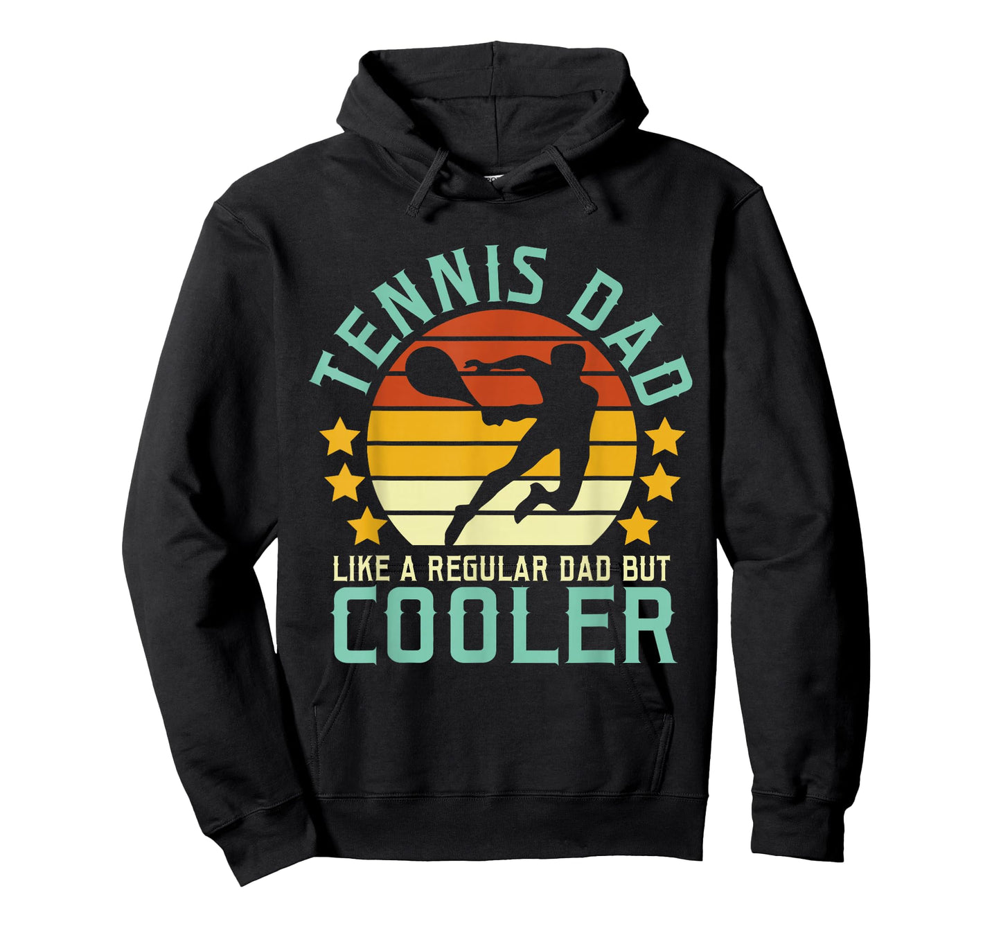 Tennis Dad Like A Regular But Cooler Funny Retro Daddy Papa T-Shirt