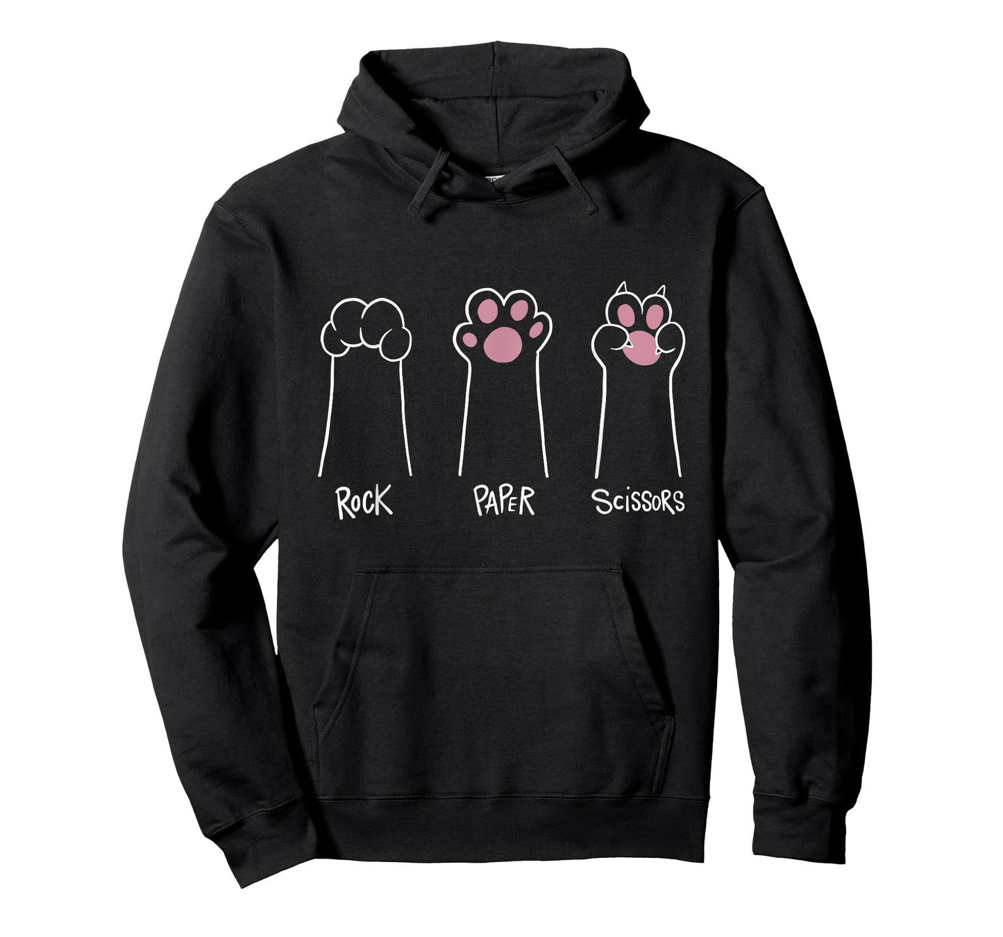 Cute Paw Funny Cat Rock Paper Scissors Hand Game T-Shirt